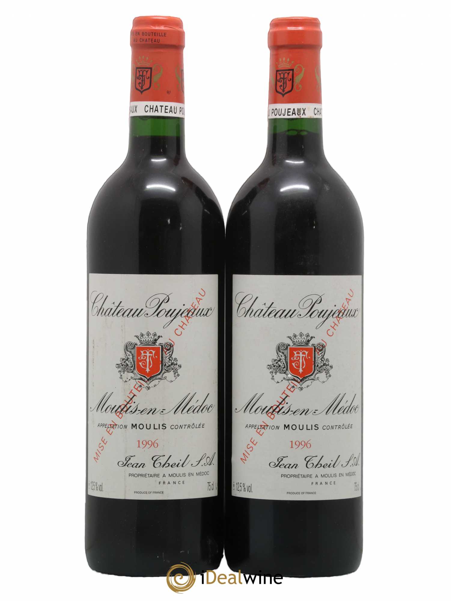 Château Poujeaux 1996 - Lot de 2 bouteilles - 0