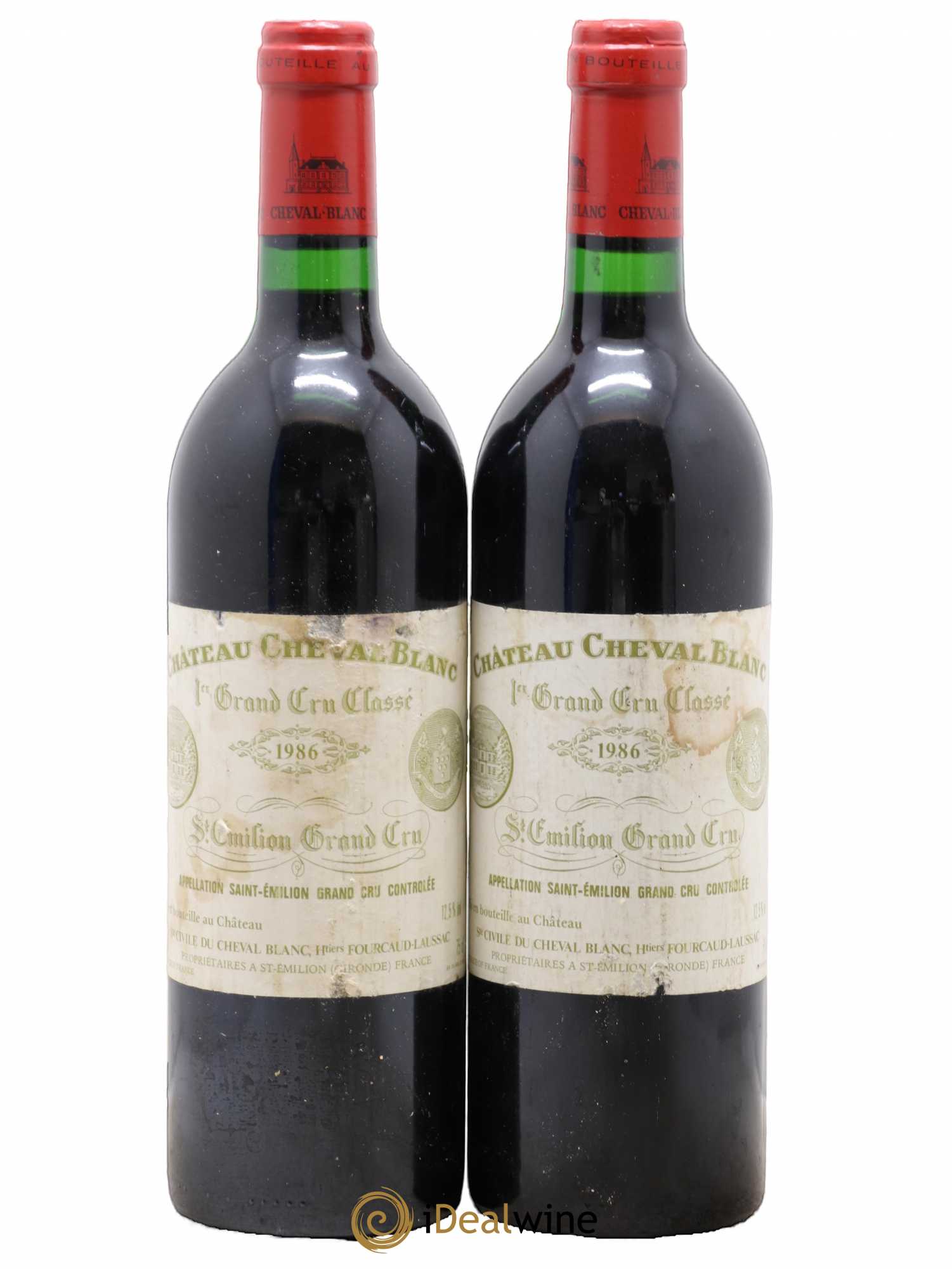 Château Cheval Blanc 1er Grand Cru Classé A 1986 - Lot de 2 bouteilles - 0