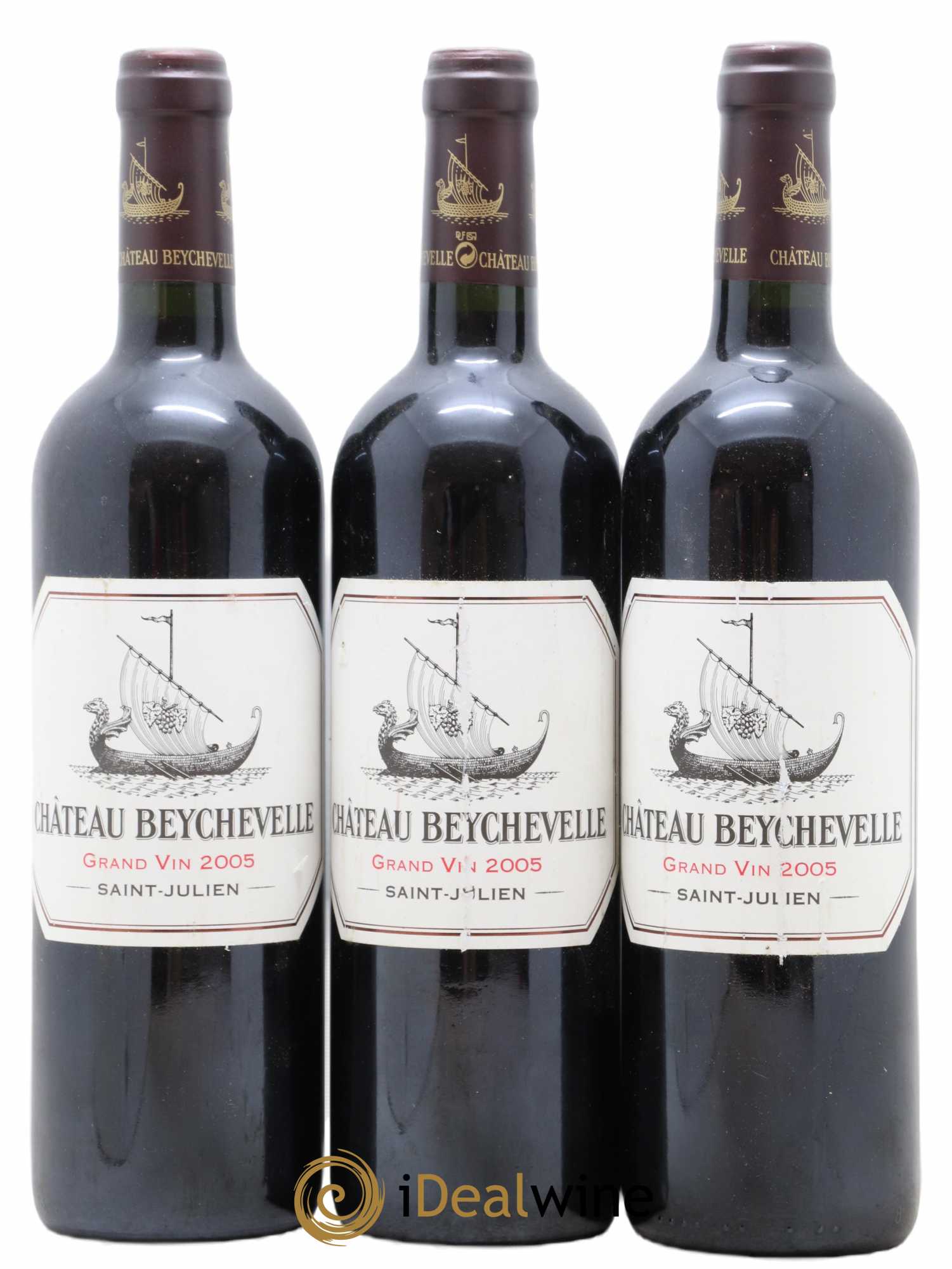 Château Beychevelle 4ème Grand Cru Classé 2005 - Lot de 3 bouteilles - 0