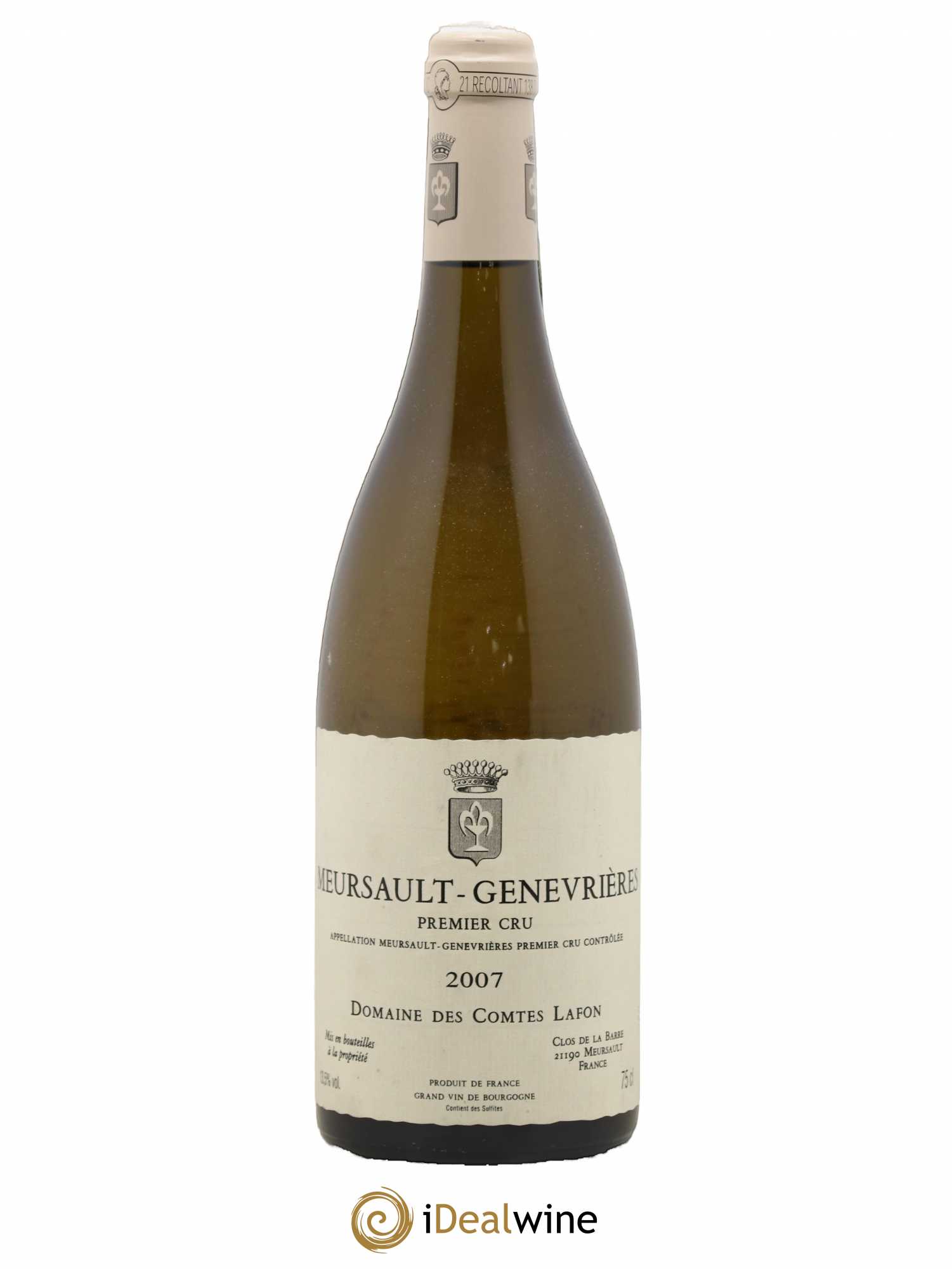 Meursault 1er Cru Genevrières Comtes Lafon (Domaine des) 2007 - Lot de 1 bouteille - 0
