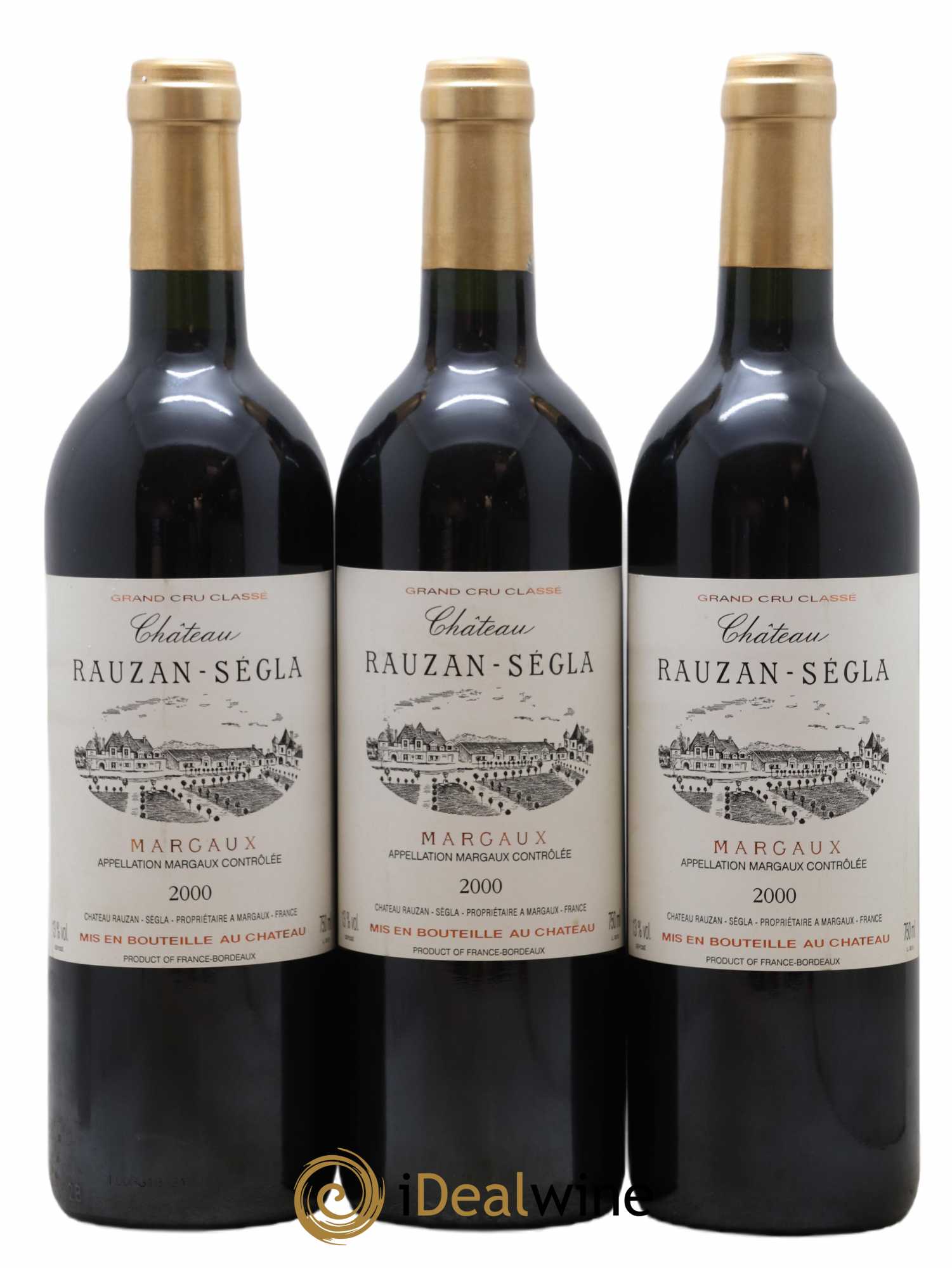 Château Rauzan Ségla Grand Cru Classé 2000 - Posten von 3 Flaschen - 0