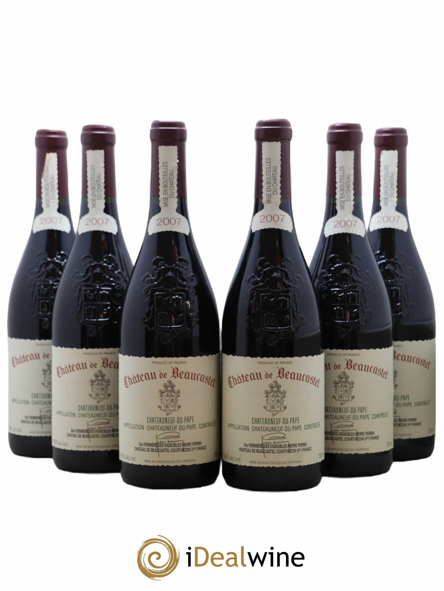 Châteauneuf-du-Pape Château de Beaucastel Famille Perrin 2007 - Lot de 6 bouteilles - 0