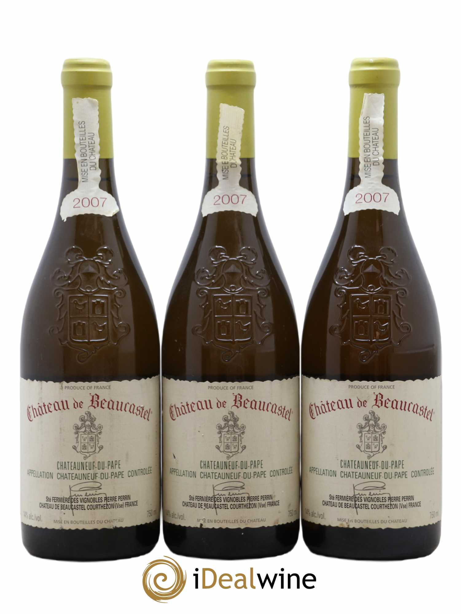 Châteauneuf-du-Pape Château de Beaucastel Famille Perrin 2007 - Lot de 3 bouteilles - 0