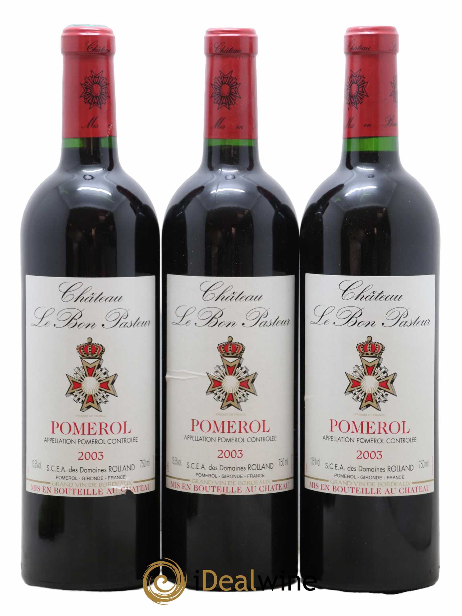 Château le Bon Pasteur 2003 - Lot de 3 bouteilles - 0