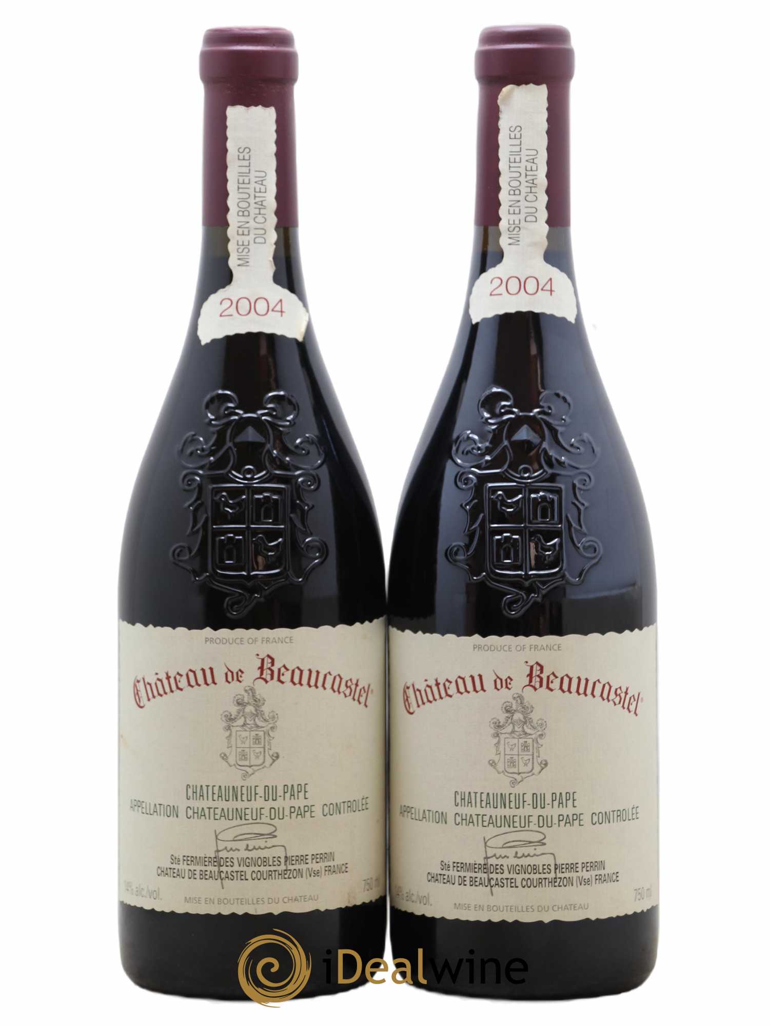 Châteauneuf-du-Pape Château de Beaucastel Famille Perrin 2004 - Lot de 2 bouteilles - 0