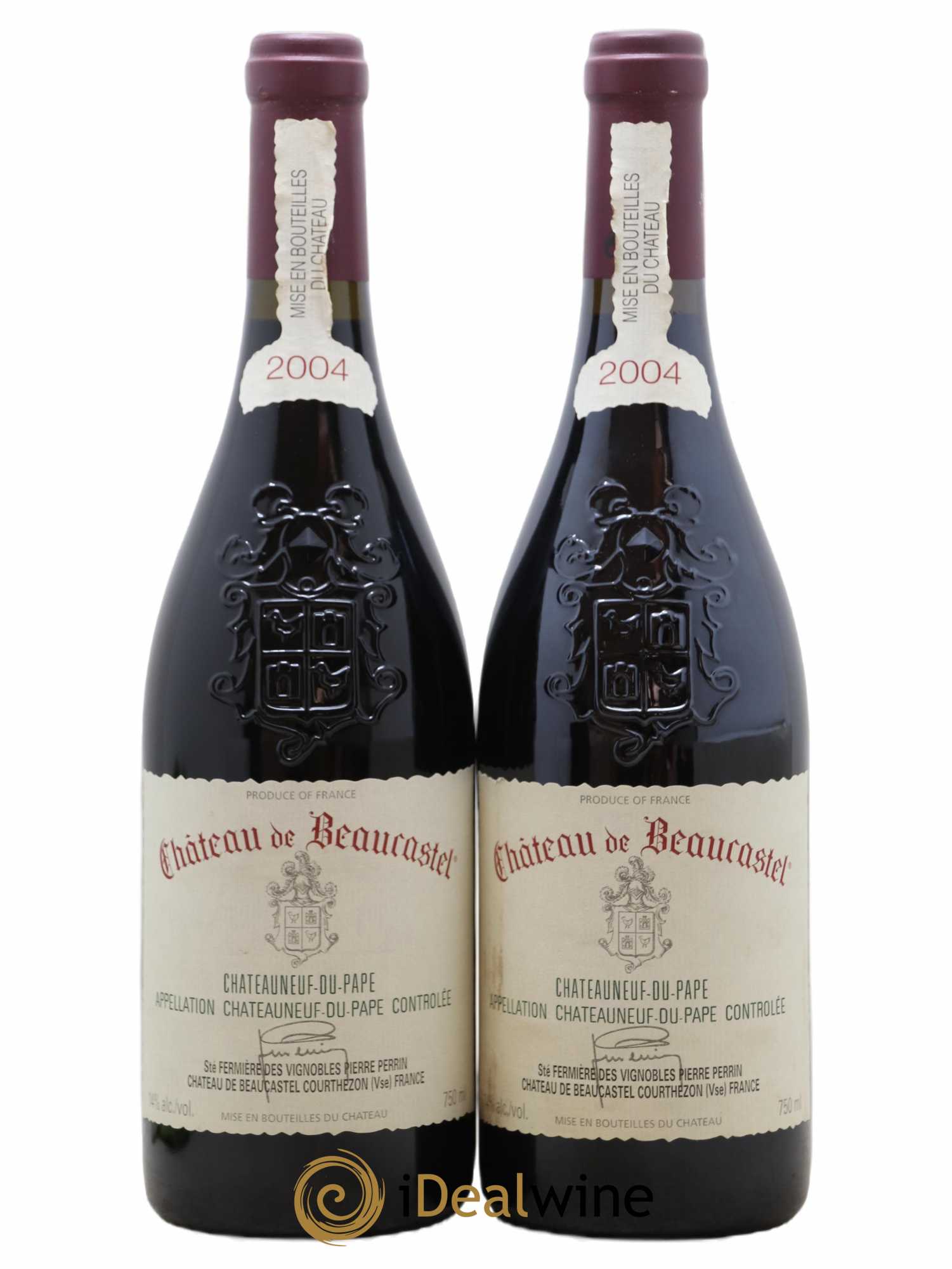 Châteauneuf-du-Pape Château de Beaucastel Famille Perrin 2004 - Lot de 2 bouteilles - 0