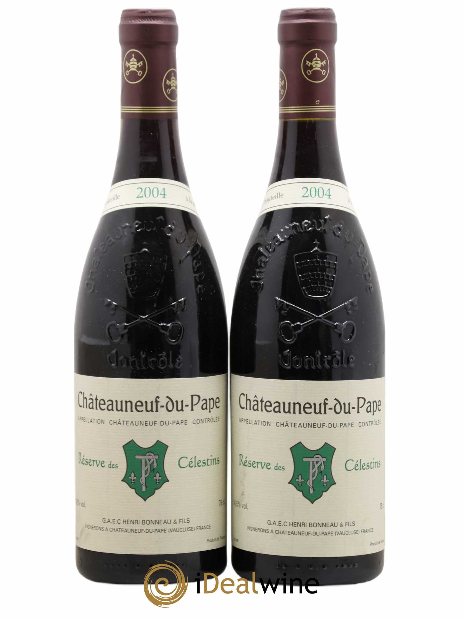 Châteauneuf-du-Pape Réserve des Célestins Henri Bonneau & Fils 2004 - Lot de 2 bouteilles - 0