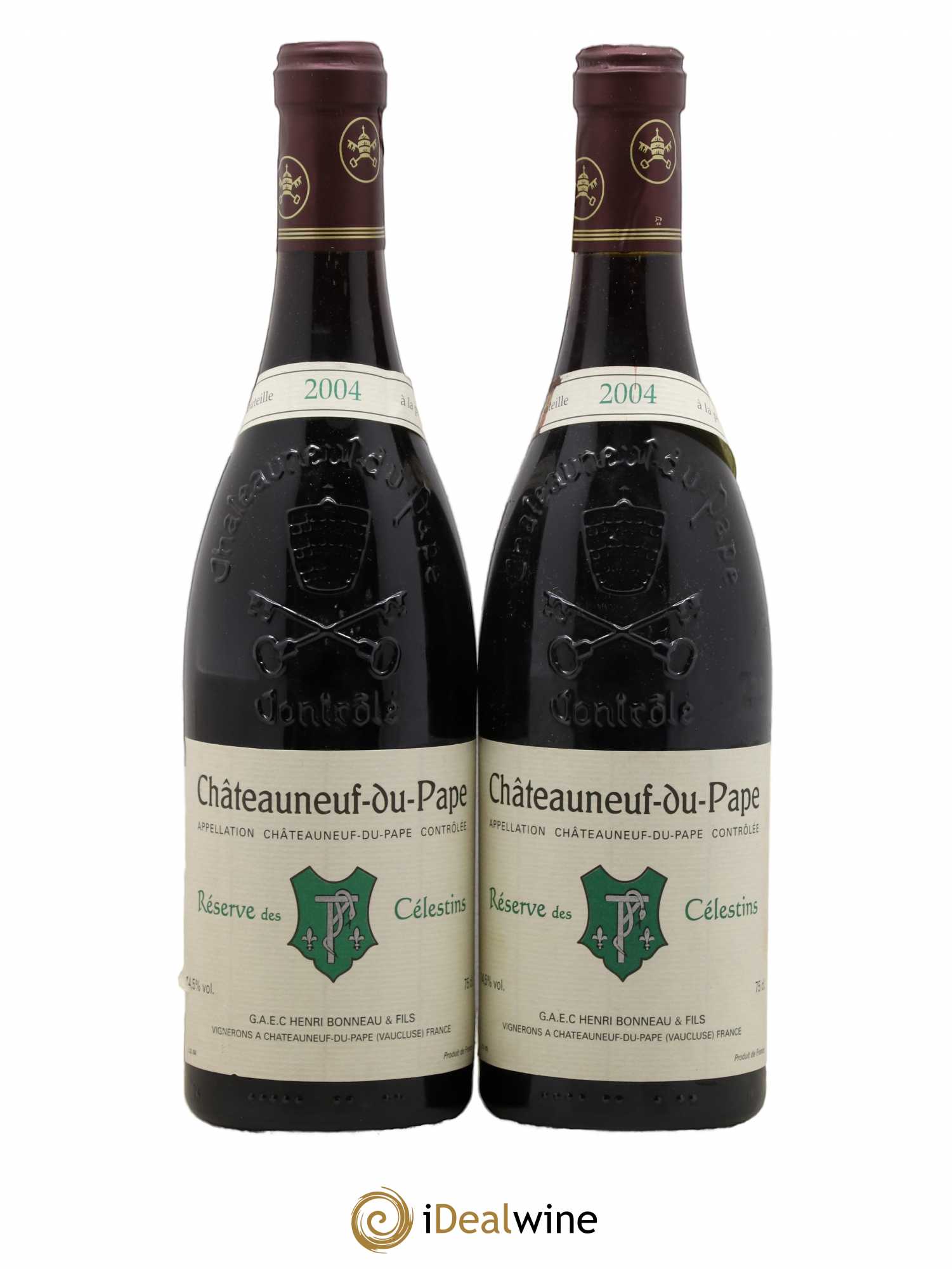 Châteauneuf-du-Pape Réserve des Célestins Henri Bonneau & Fils 2004 - Lot de 2 bouteilles - 0