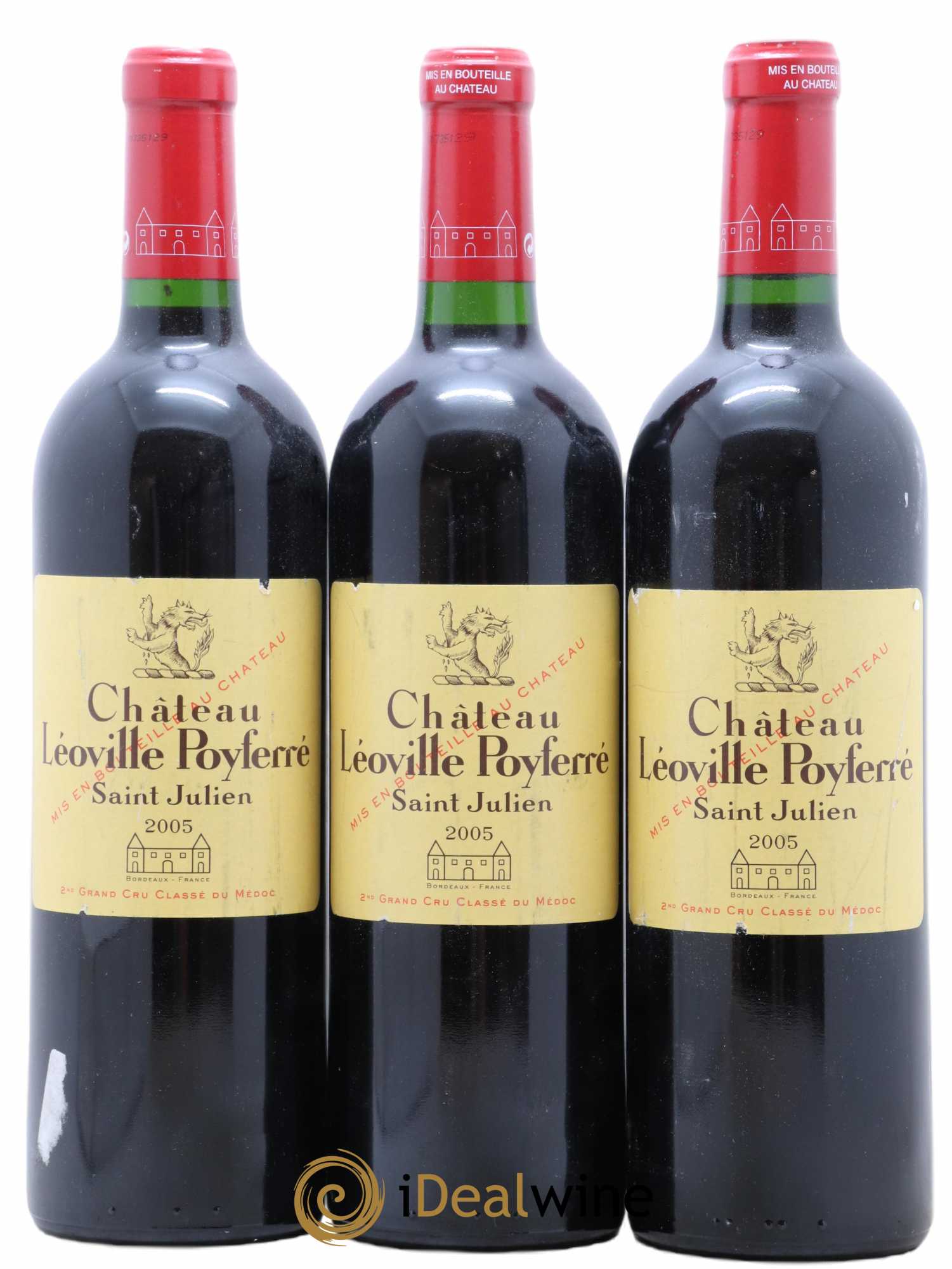 Château Léoville Poyferré 2ème Grand Cru Classé 2005 - Lot de 3 bouteilles - 0