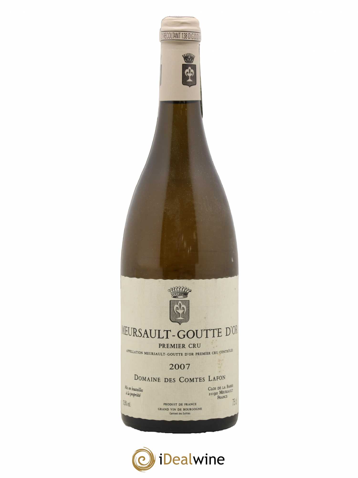 Meursault 1er Cru Goutte d'Or Comtes Lafon (Domaine des) 2007 - Lot de 1 bouteille - 0