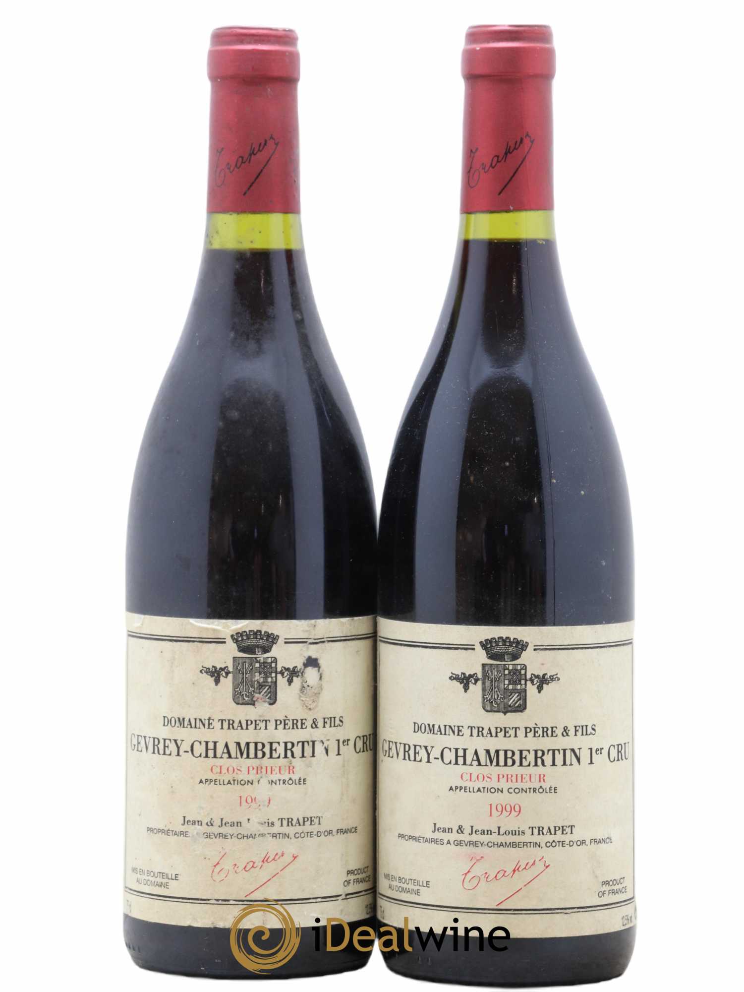 Gevrey-Chambertin 1er Cru Clos Prieur Domaine Trapet 1999 - Lot de 2 bouteilles - 0