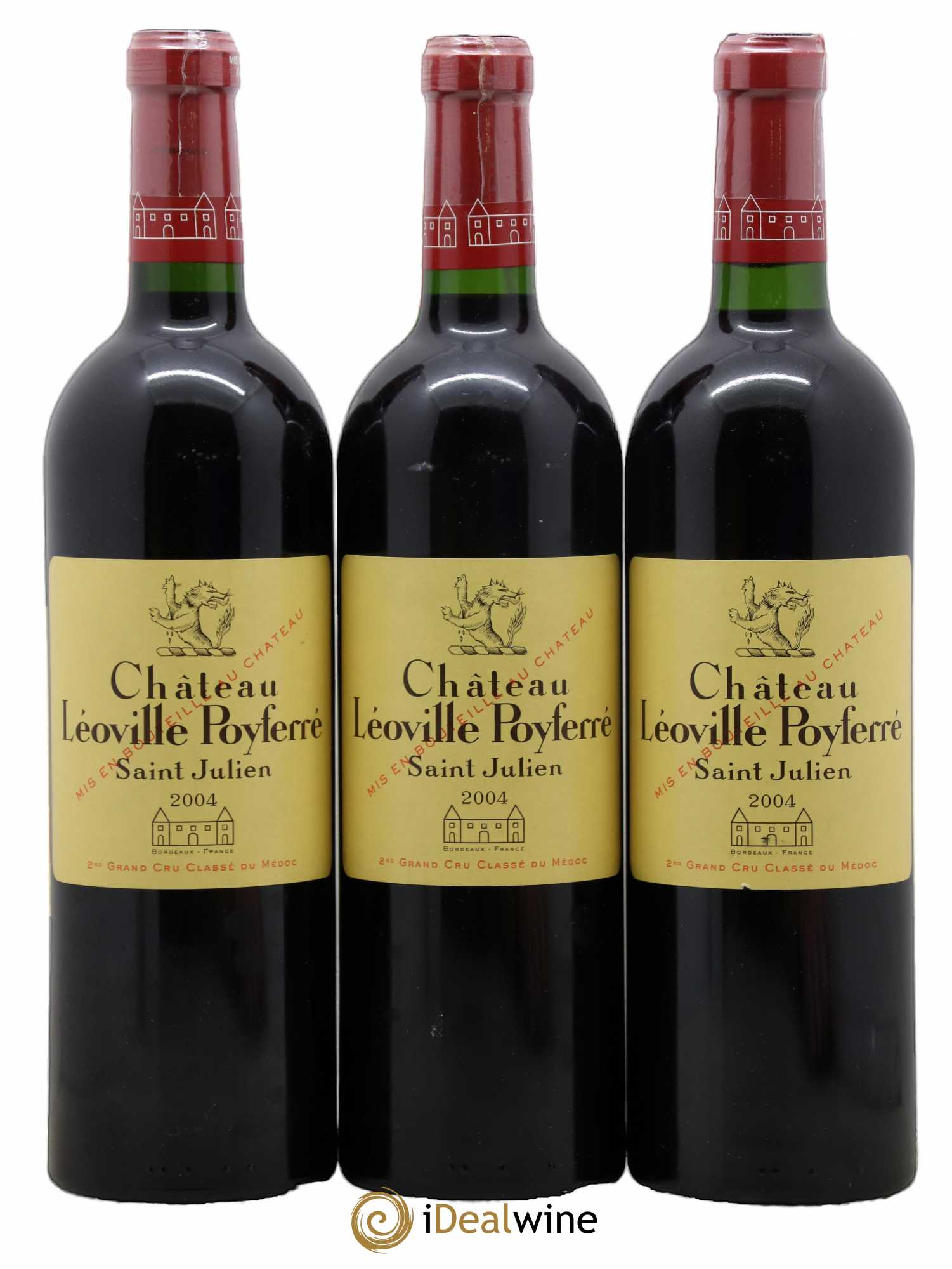 Château Léoville Poyferré 2ème Grand Cru Classé 2004 - Lot de 3 bouteilles - 0