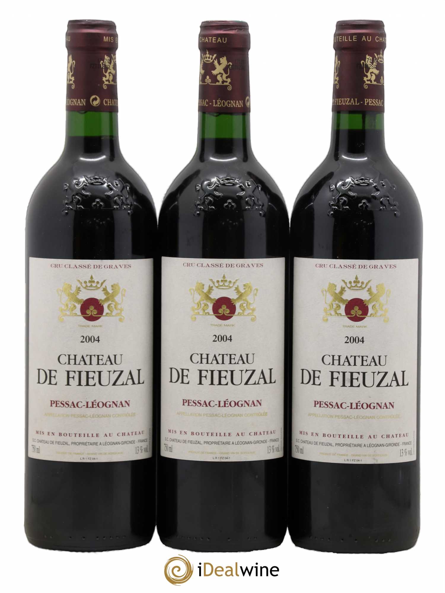 Château de Fieuzal Cru Classé de Graves 2004 - Lot de 3 bouteilles - 0