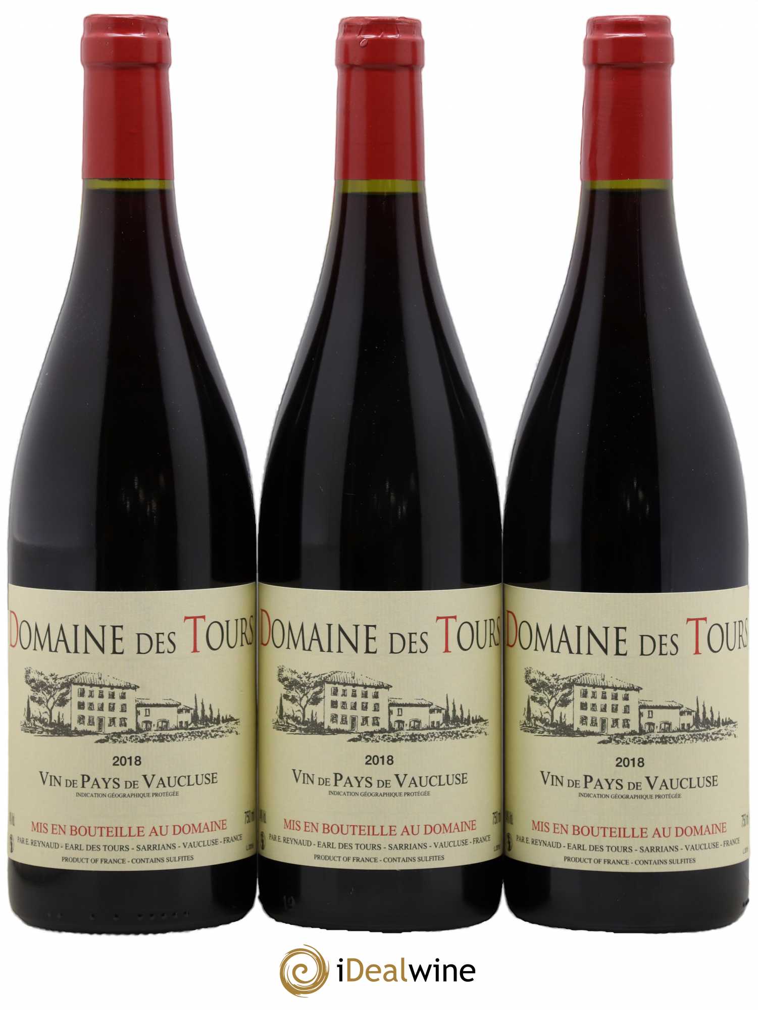 Vaucluse (Vin de Pays de Vaucluse) Domaine des Tours Emmanuel Reynaud 2018 - Lot de 3 bouteilles - 0
