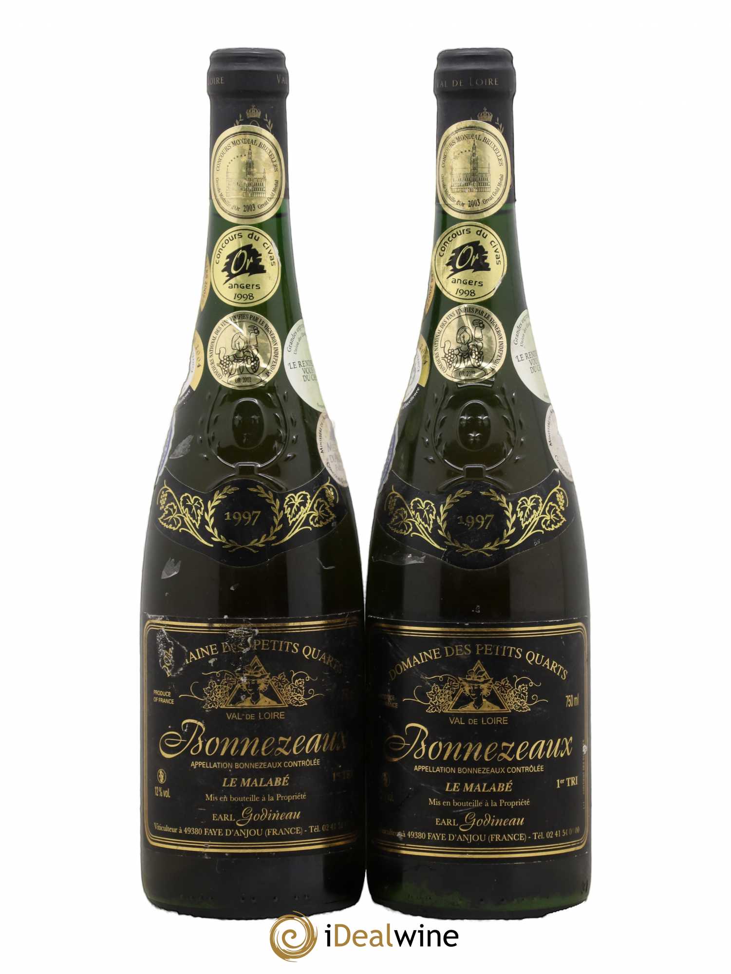 Bonnezeaux Malabé Godineau 1997 - Lotto di 2 bottiglie - 0