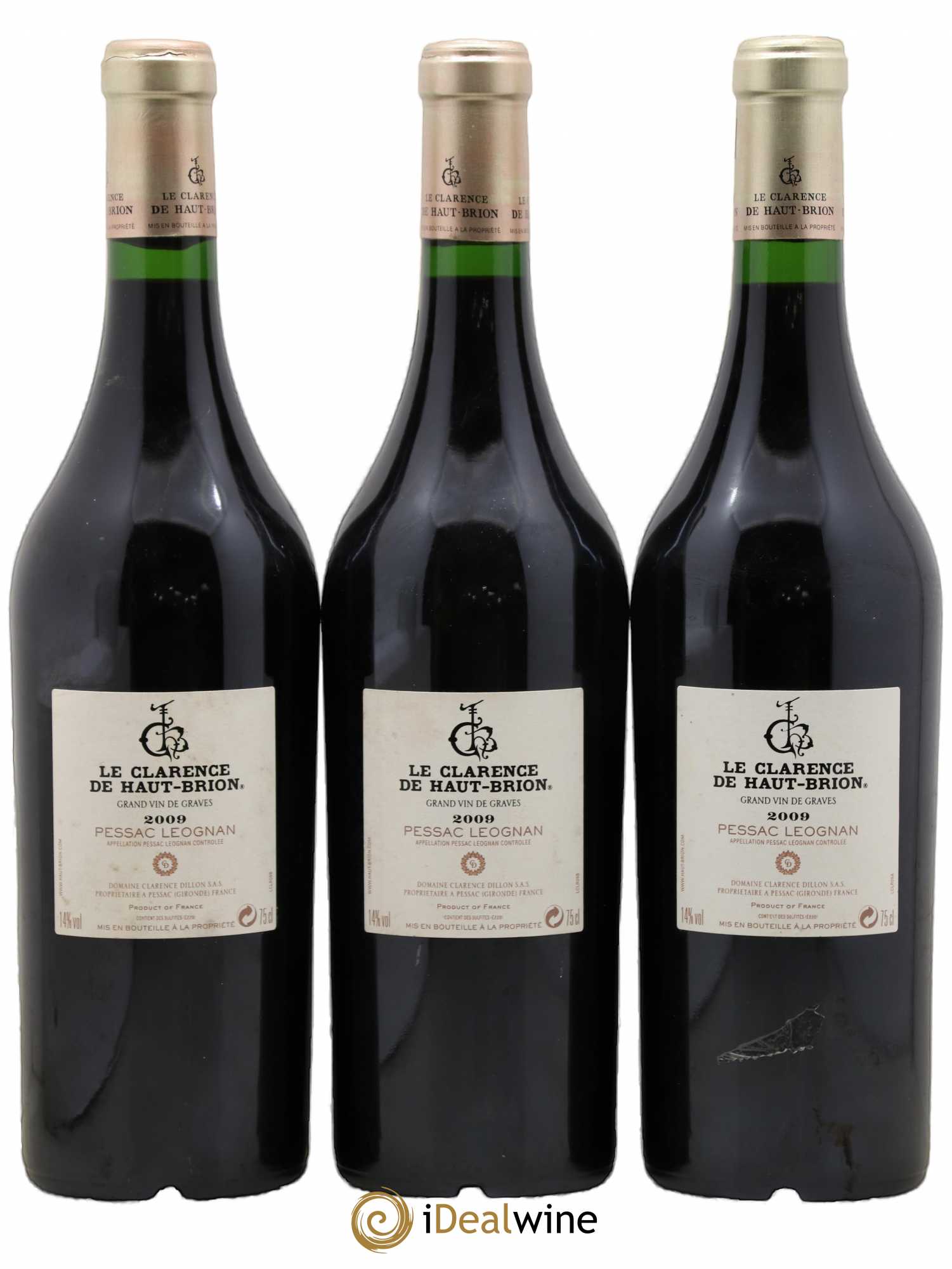 Clarence (Bahans) de Haut-Brion Second Vin 2009 - Lot de 3 bouteilles - 1