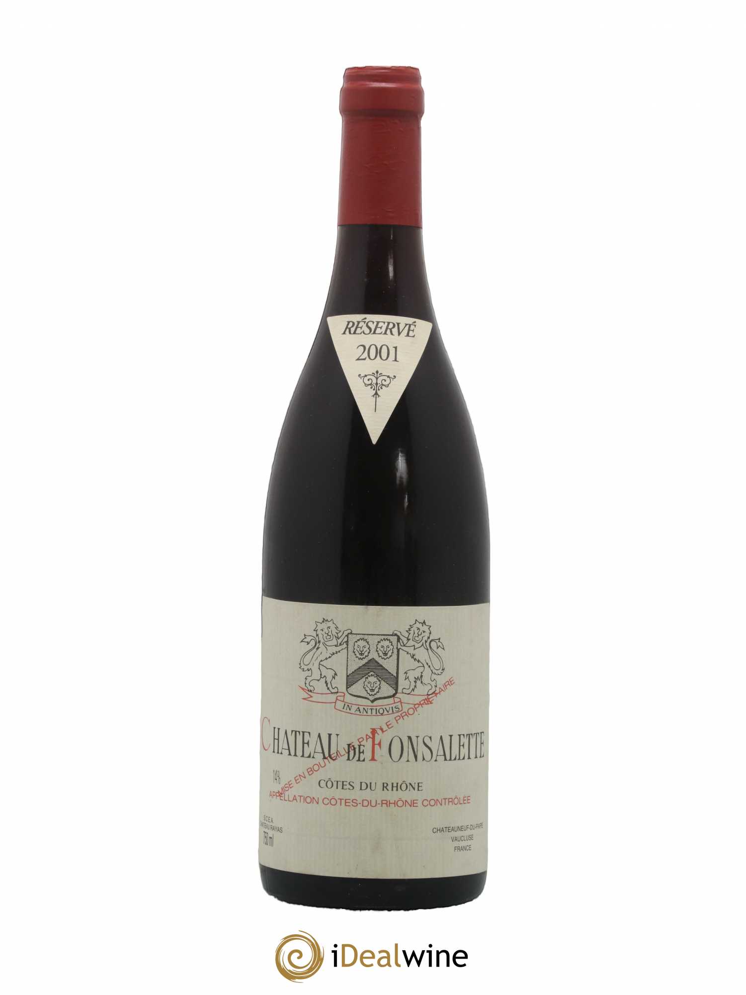 Côtes-du-Rhône Château de Fonsalette Emmanuel Reynaud 2001 - Lot de 1 bouteille - 0