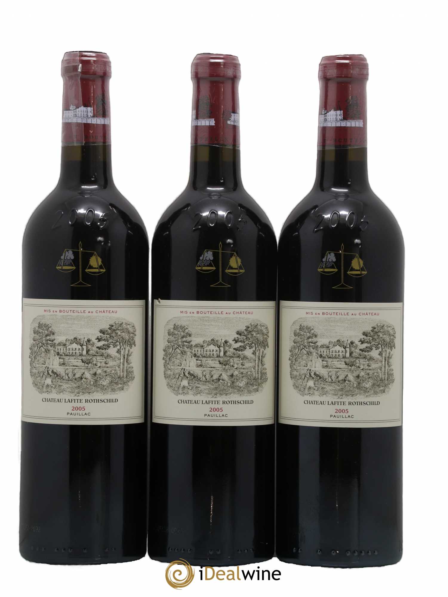Château Lafite Rothschild 1er Grand Cru Classé 2005 - Lot de 3 bouteilles - 0