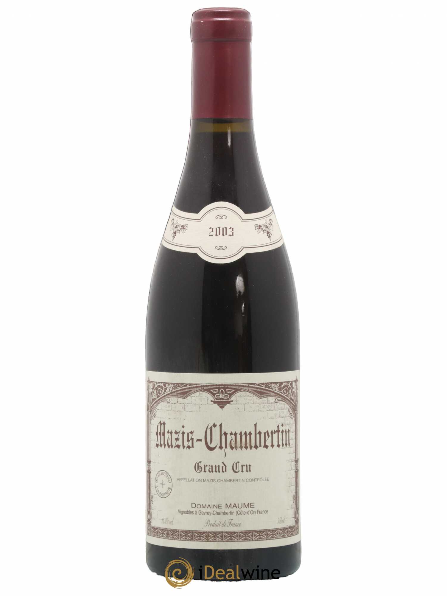 Mazis-Chambertin Grand Cru Maume (Domaine) 2003 - Lot de 1 bouteille - 0
