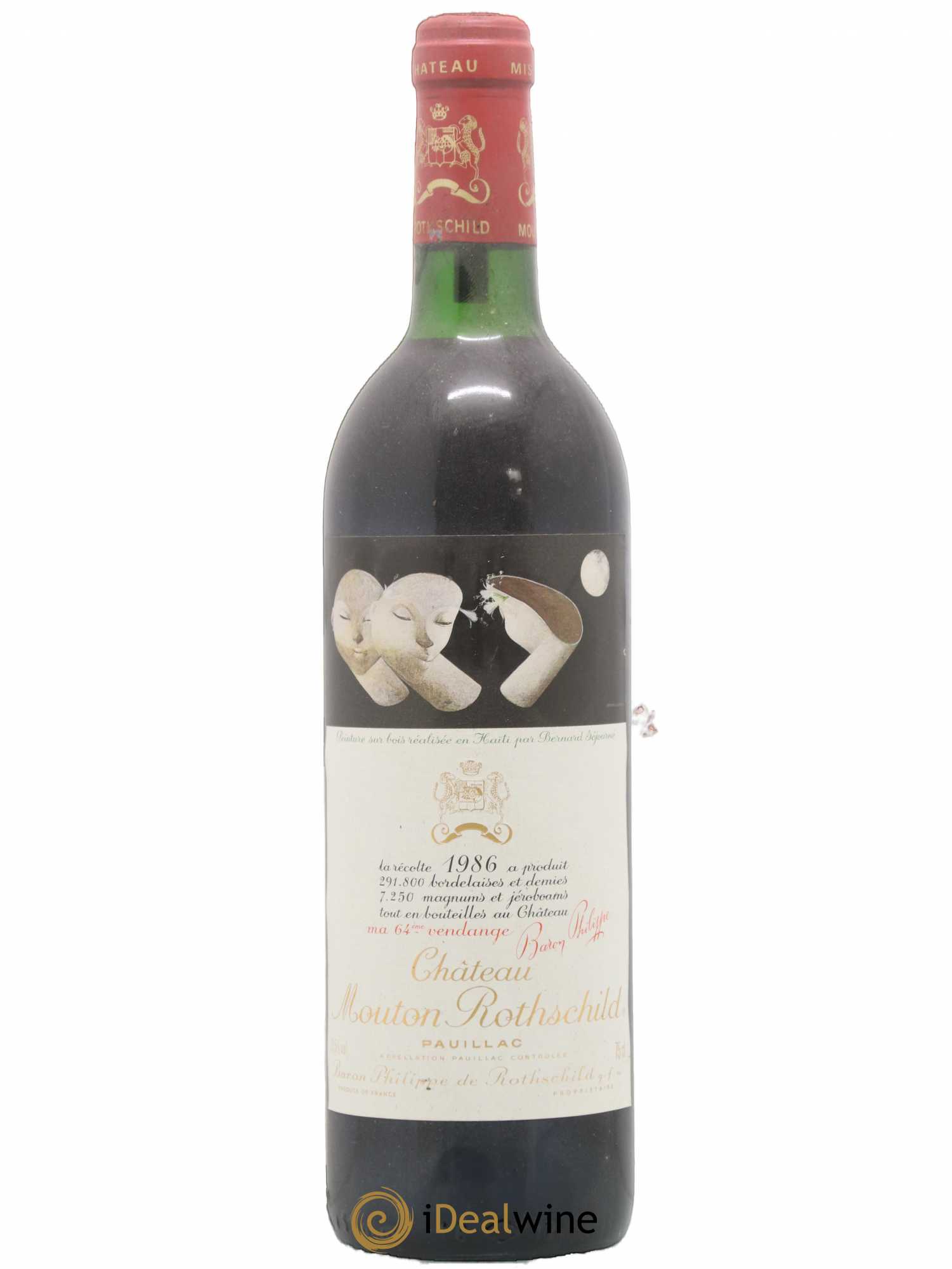 Château Mouton Rothschild 1er Grand Cru Classé 1986 - Lot de 1 bouteille - 0