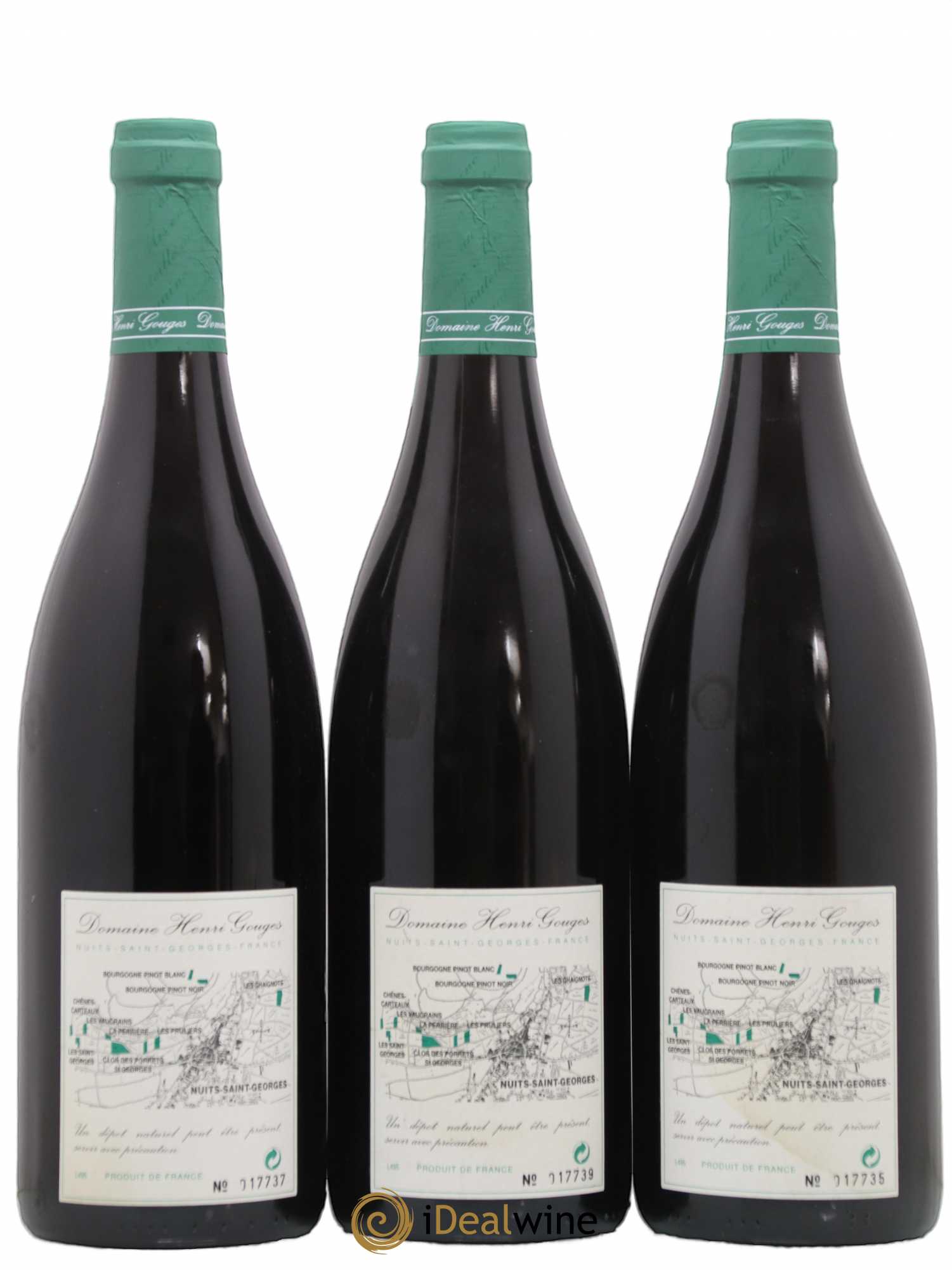 Nuits-Saint-Georges 1er Cru Les Saints Georges Henri Gouges 2002 - Lot de 3 bouteilles - 1