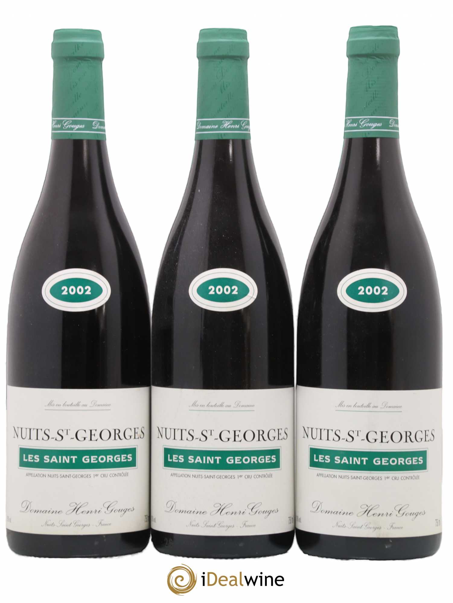 Nuits-Saint-Georges 1er Cru Les Saints Georges Henri Gouges 2002 - Lot de 3 bouteilles - 0