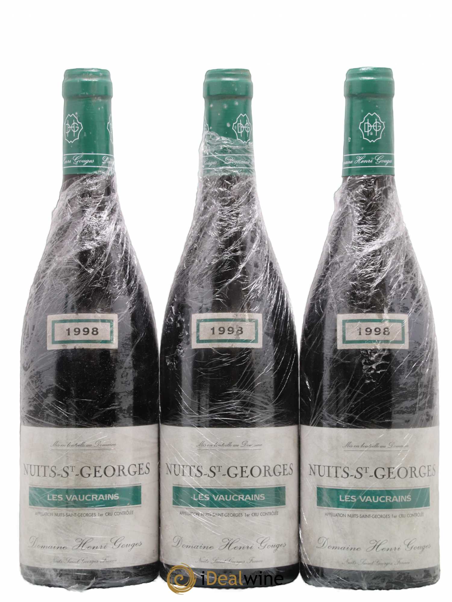 Nuits-Saint-Georges 1er Cru Les Vaucrains Henri Gouges 1998 - Lot de 3 bouteilles - 0