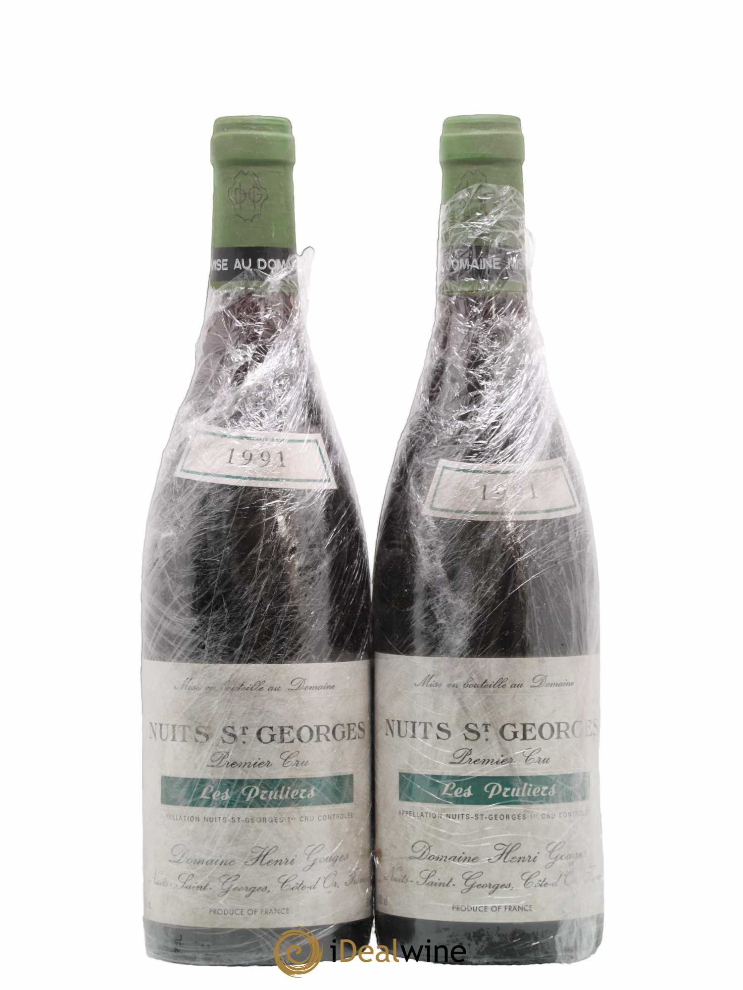 Nuits-Saint-Georges 1er Cru Les Pruliers Henri Gouges 1991 - Lot de 2 bouteilles - 0