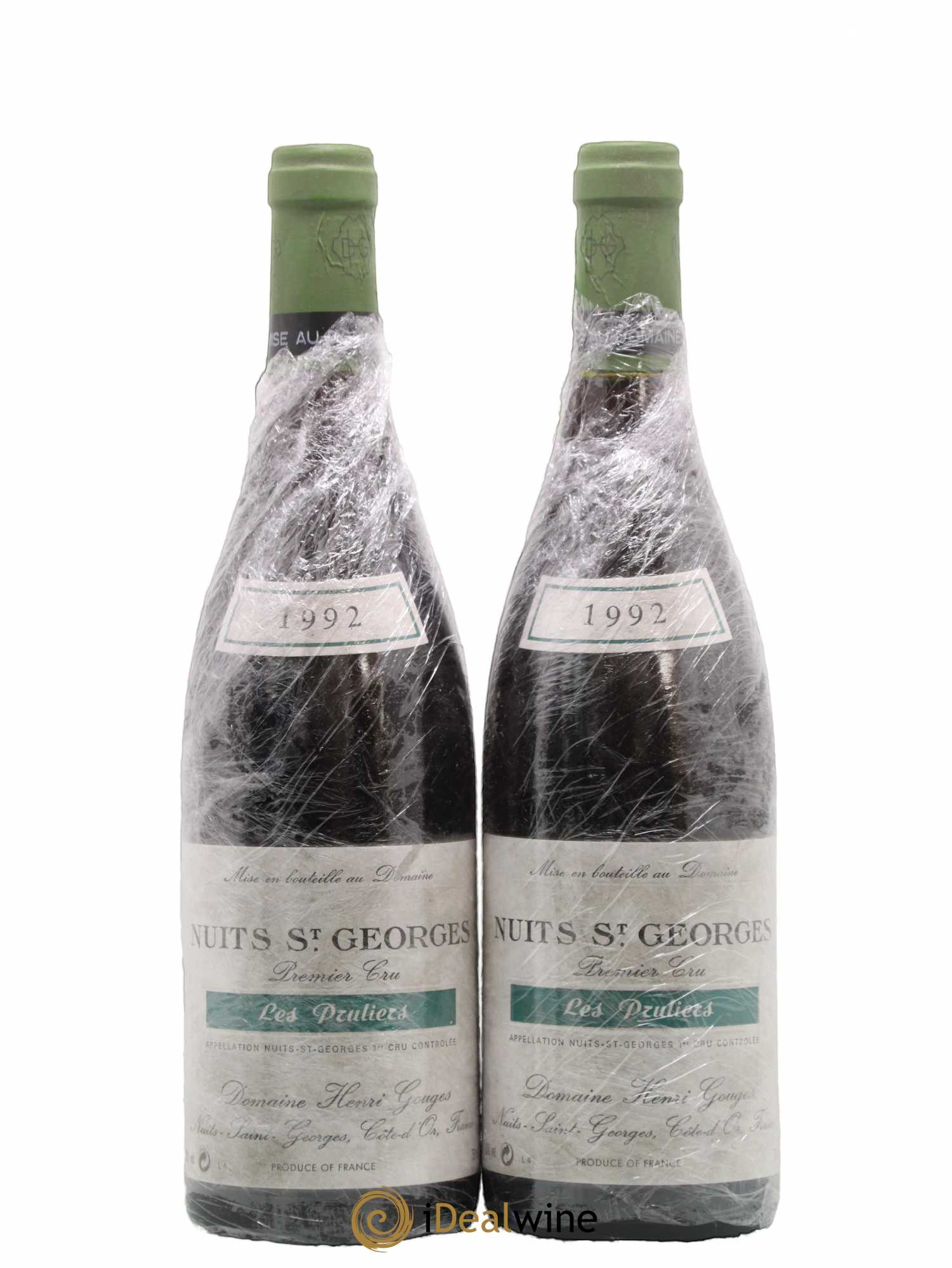 Nuits-Saint-Georges 1er Cru Les Pruliers Henri Gouges 1992 - Lot de 2 bouteilles - 0