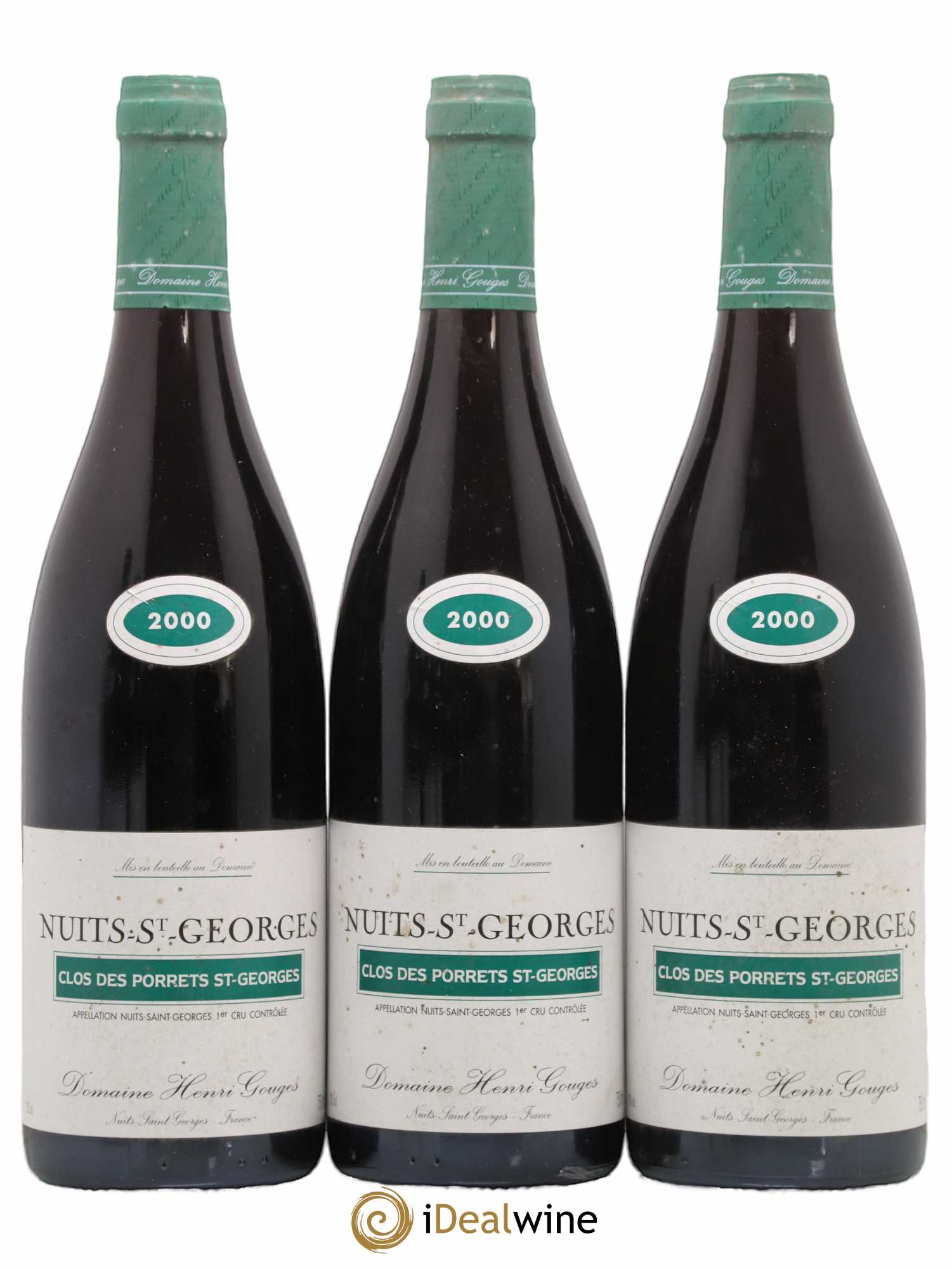 Nuits-Saint-Georges 1er Cru Clos des Porrets St Georges Henri Gouges 2000 - Lot de 3 bouteilles - 0