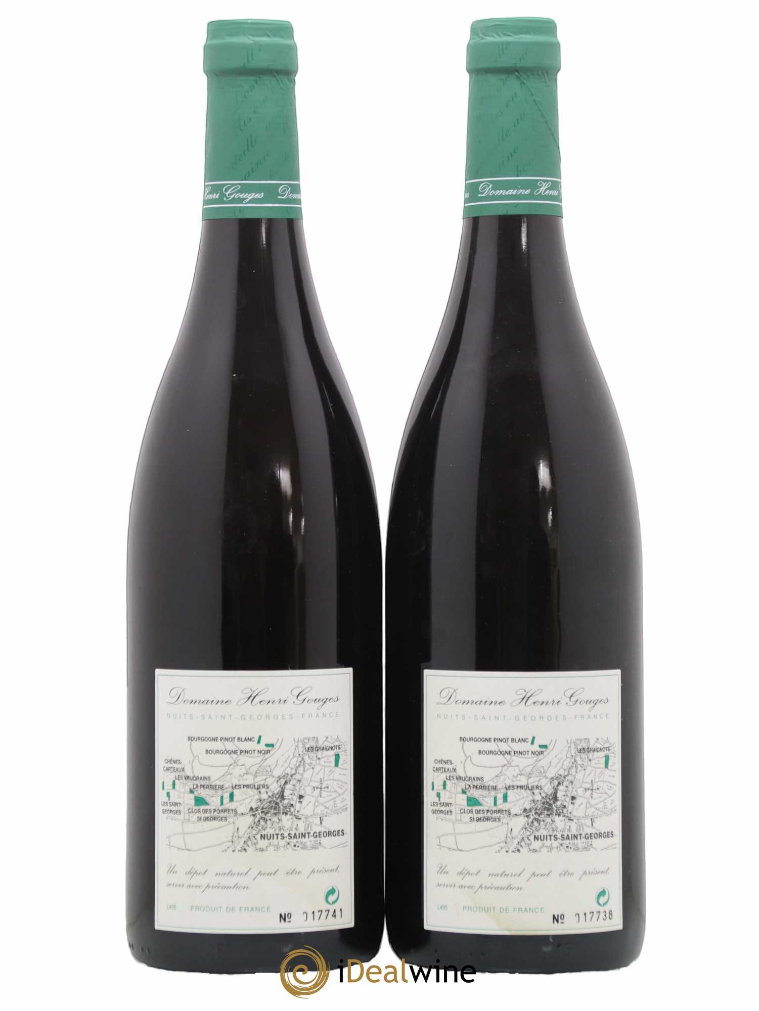 Nuits-Saint-Georges 1er Cru Les Saints Georges Henri Gouges 2002 - Lot de 2 bouteilles - 1