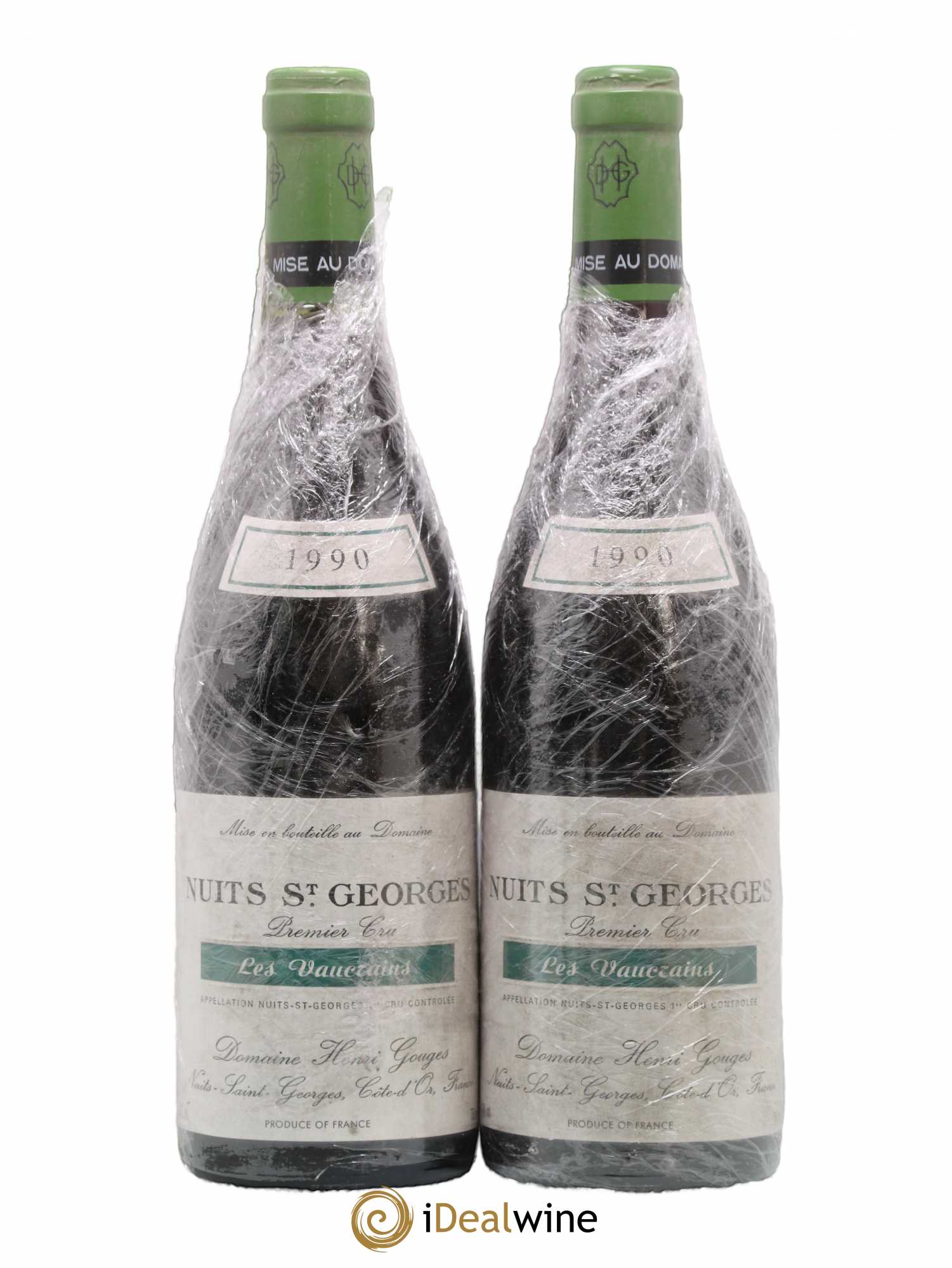 Nuits-Saint-Georges 1er Cru Les Vaucrains Henri Gouges 1990 - Lot de 2 bouteilles - 0