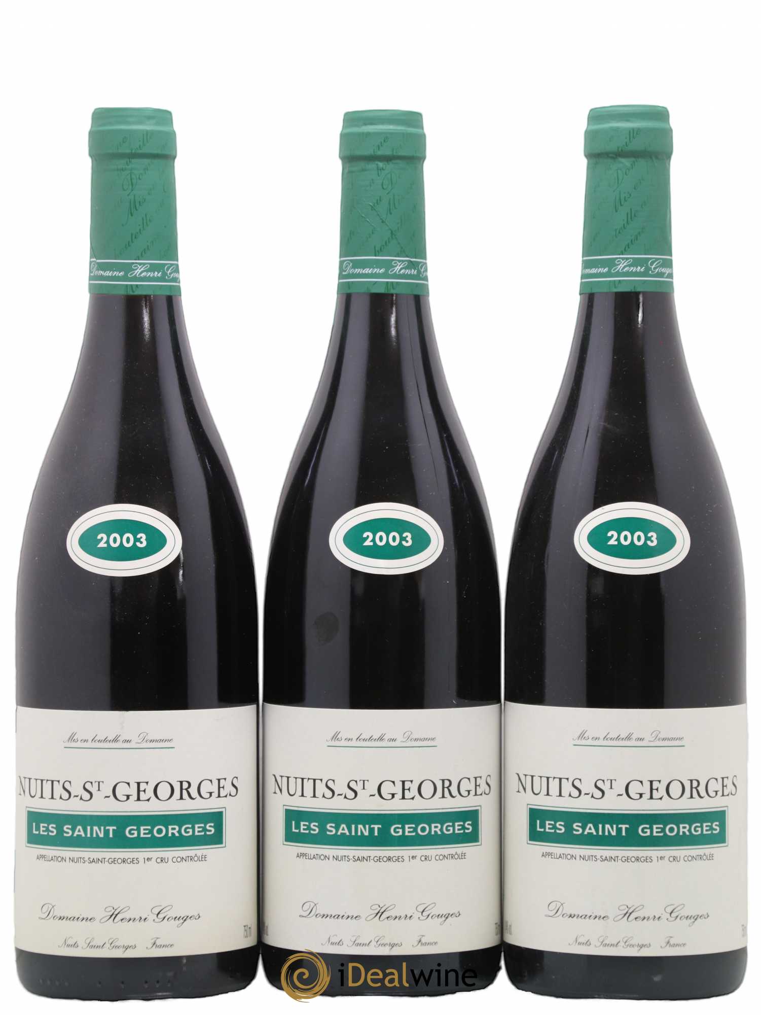 Nuits-Saint-Georges 1er Cru Les Saints Georges Henri Gouges 2003 - Lot de 3 bouteilles - 0