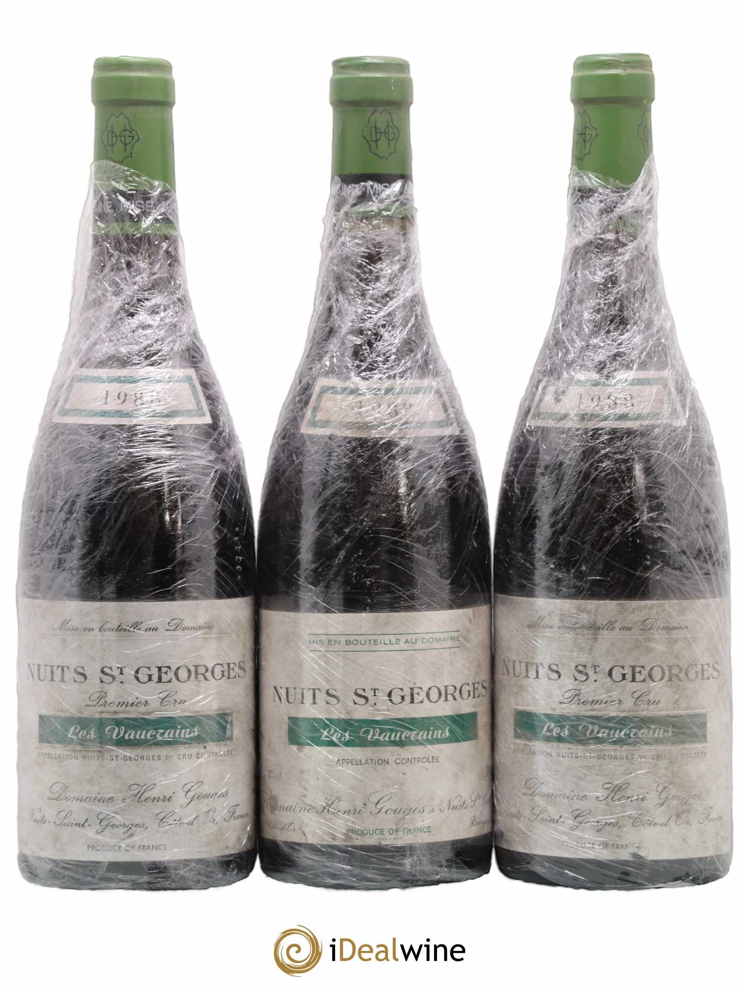 Nuits-Saint-Georges 1er Cru Les Vaucrains Henri Gouges 1988 - Lot de 3 bouteilles - 0