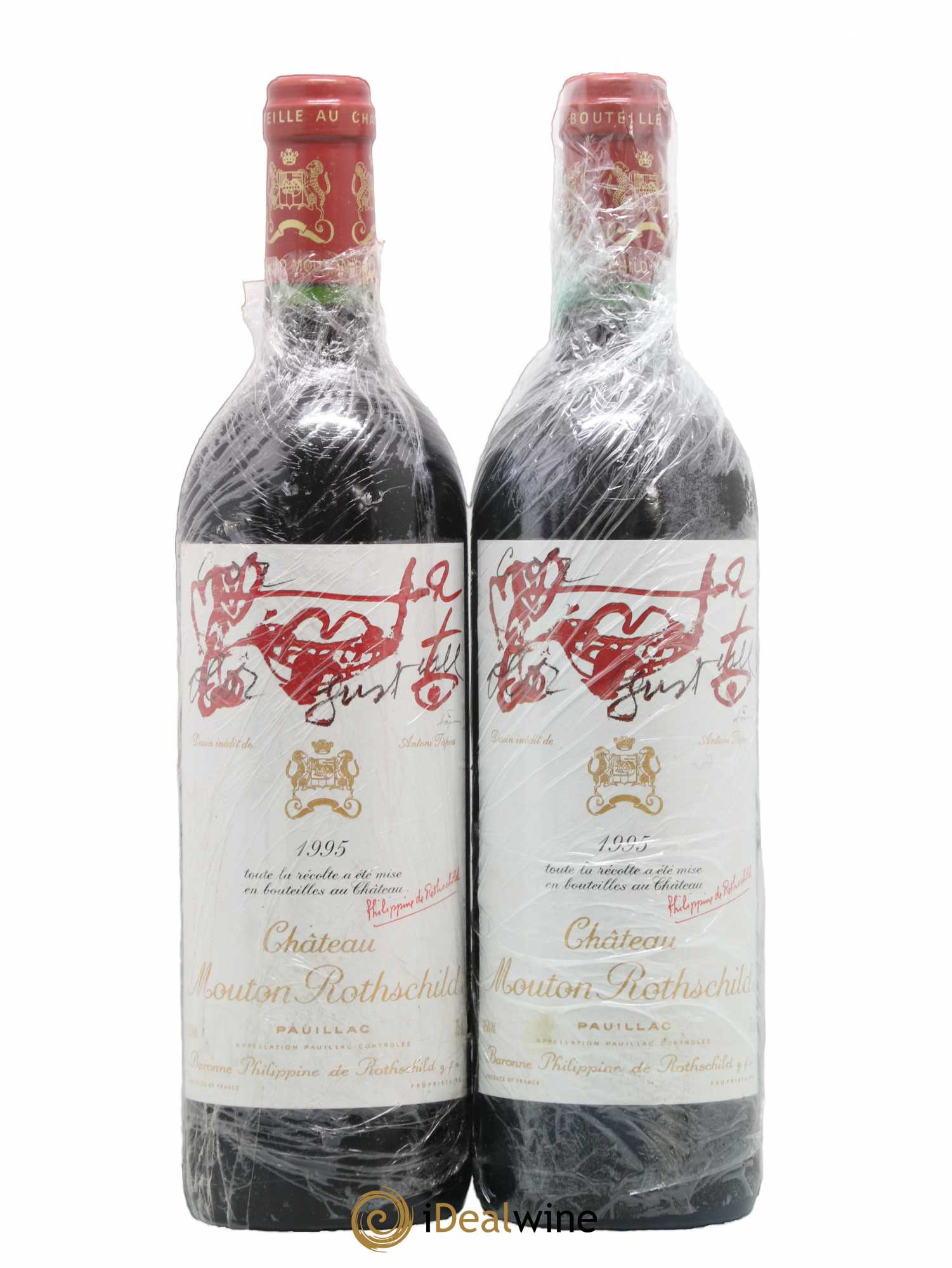 Château Mouton Rothschild 1er Grand Cru Classé 1995 - Lot de 2 bouteilles - 0