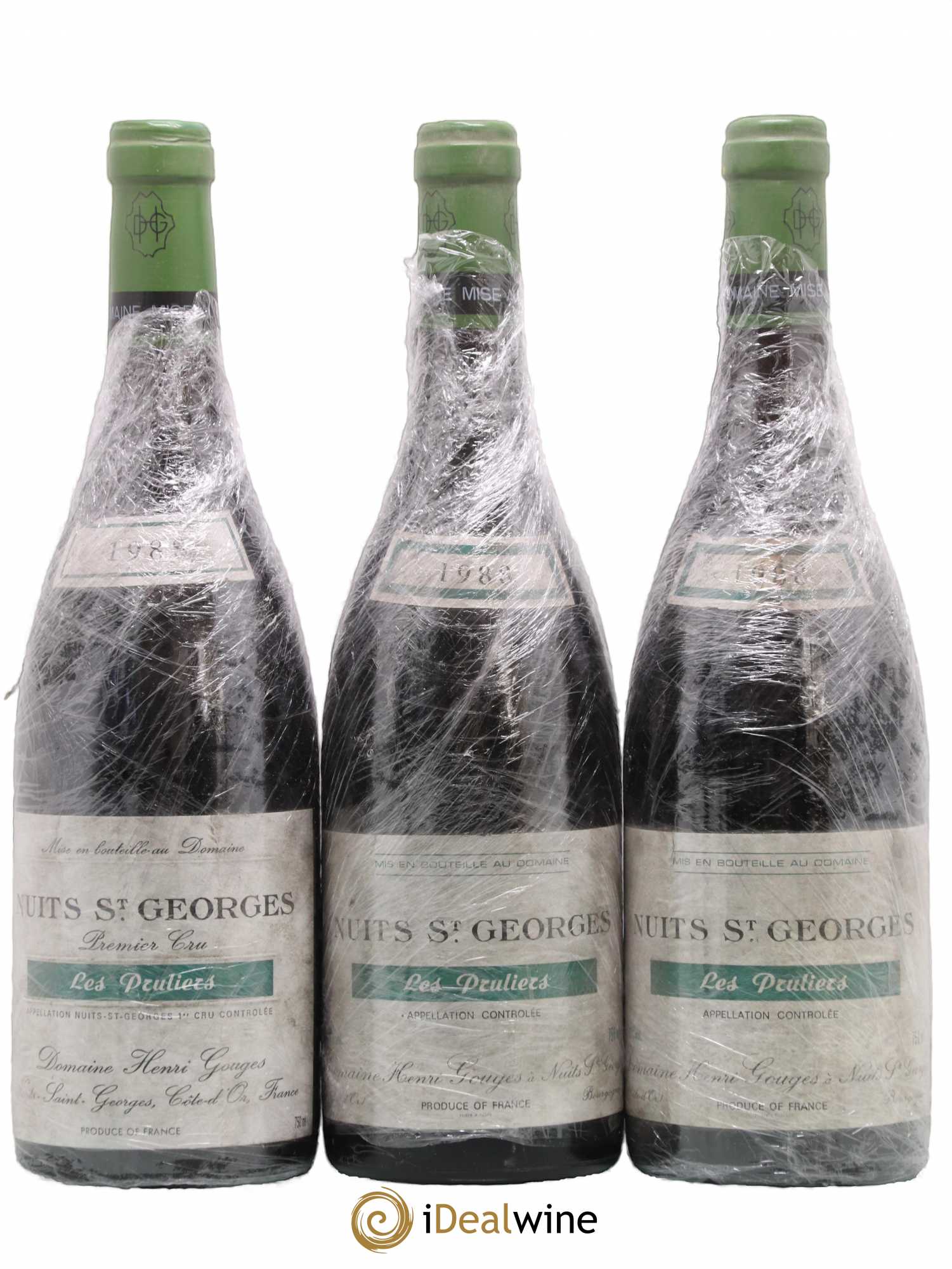 Nuits-Saint-Georges 1er Cru Les Pruliers Henri Gouges 1988 - Posten von 3 Flaschen - 0