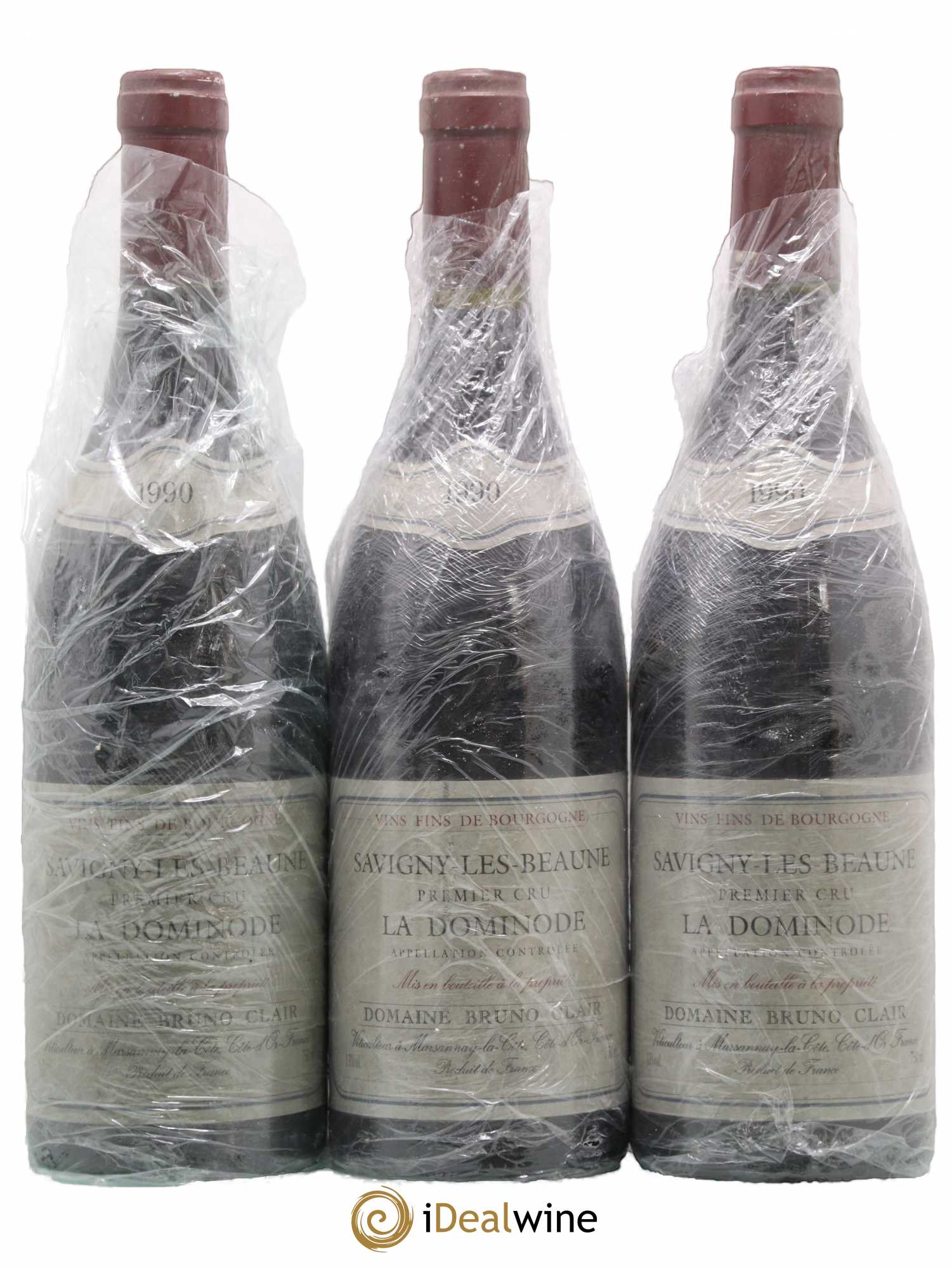Savigny-lès-Beaune 1er Cru La Dominode Bruno Clair (Domaine) 1990 - Lot de 3 bouteilles - 0