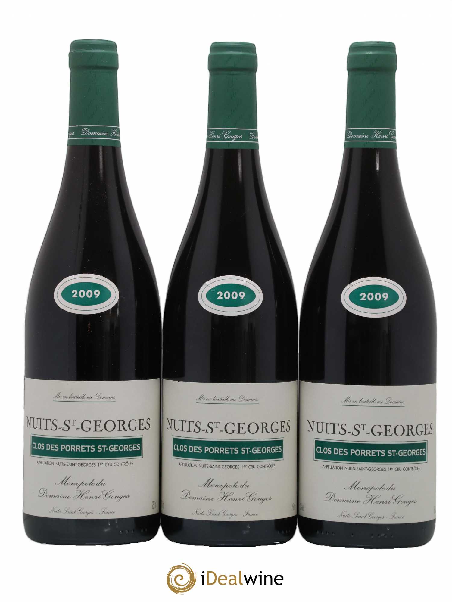 Nuits-Saint-Georges 1er Cru Clos des Porrets St Georges Henri Gouges 2009 - Lot de 3 bouteilles - 0
