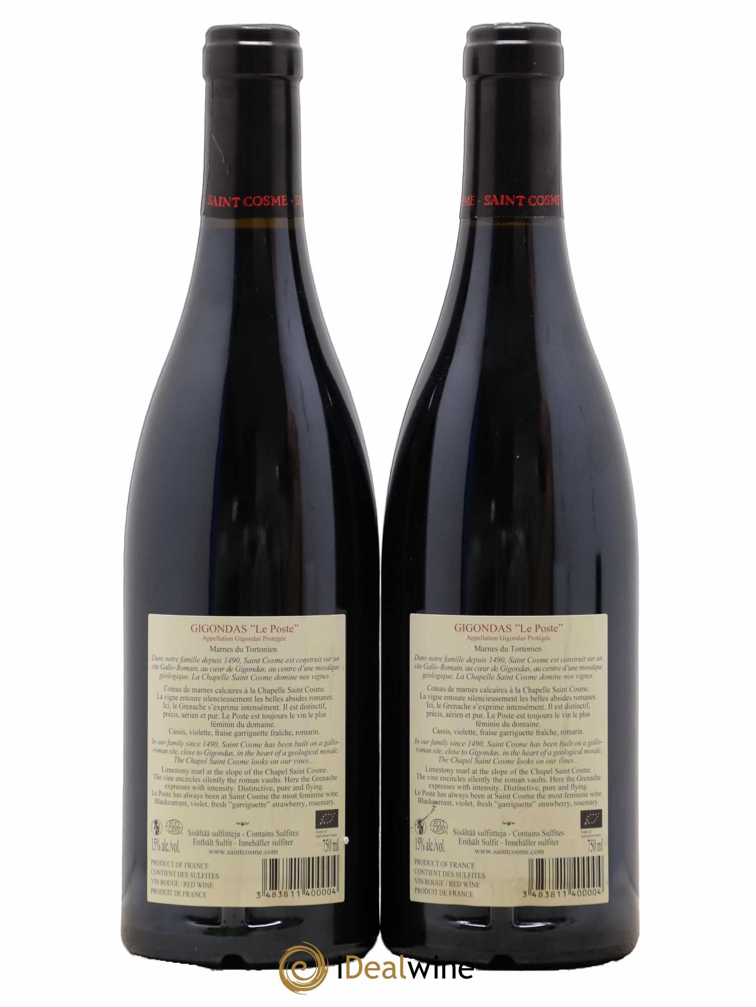 Gigondas Le Poste Saint Cosme 2015 - Lot de 2 bouteilles - 1