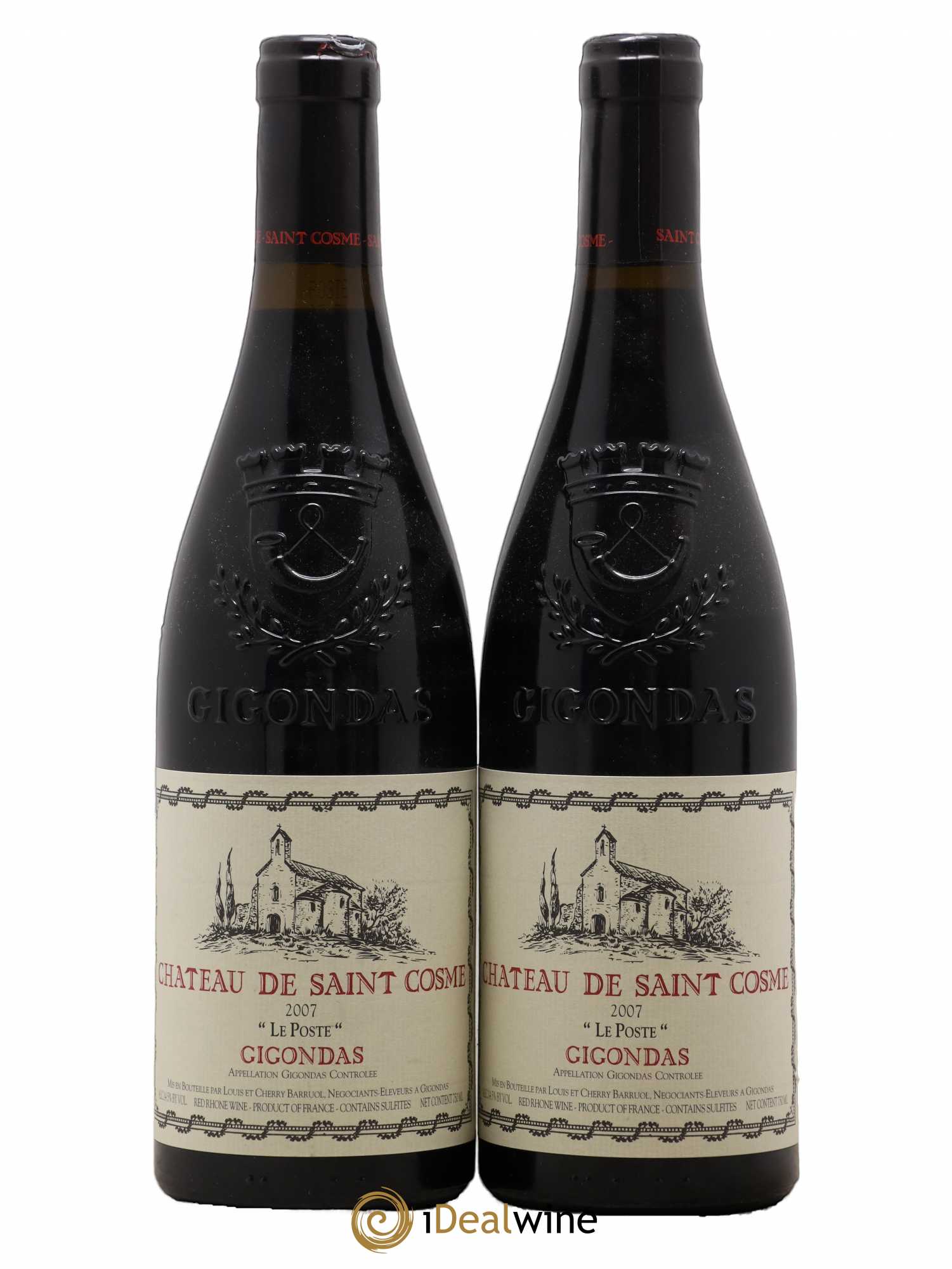 Gigondas Le Poste Saint Cosme 2007 - Lot de 2 bouteilles - 0