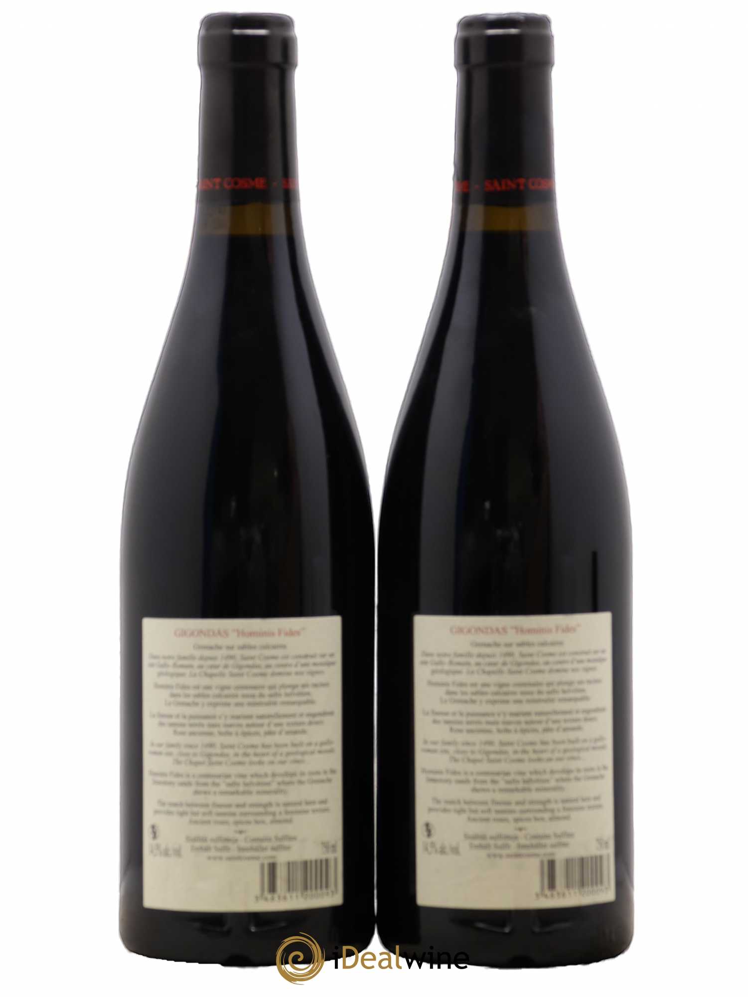 Gigondas Hominis Fides Saint Cosme 2010 - Lot de 2 bouteilles - 1