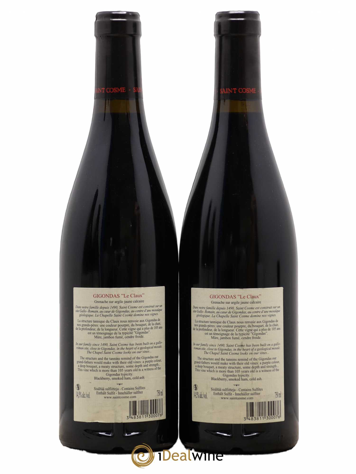 Gigondas Le Claux Saint Cosme 2010 - Lot de 2 bouteilles - 1