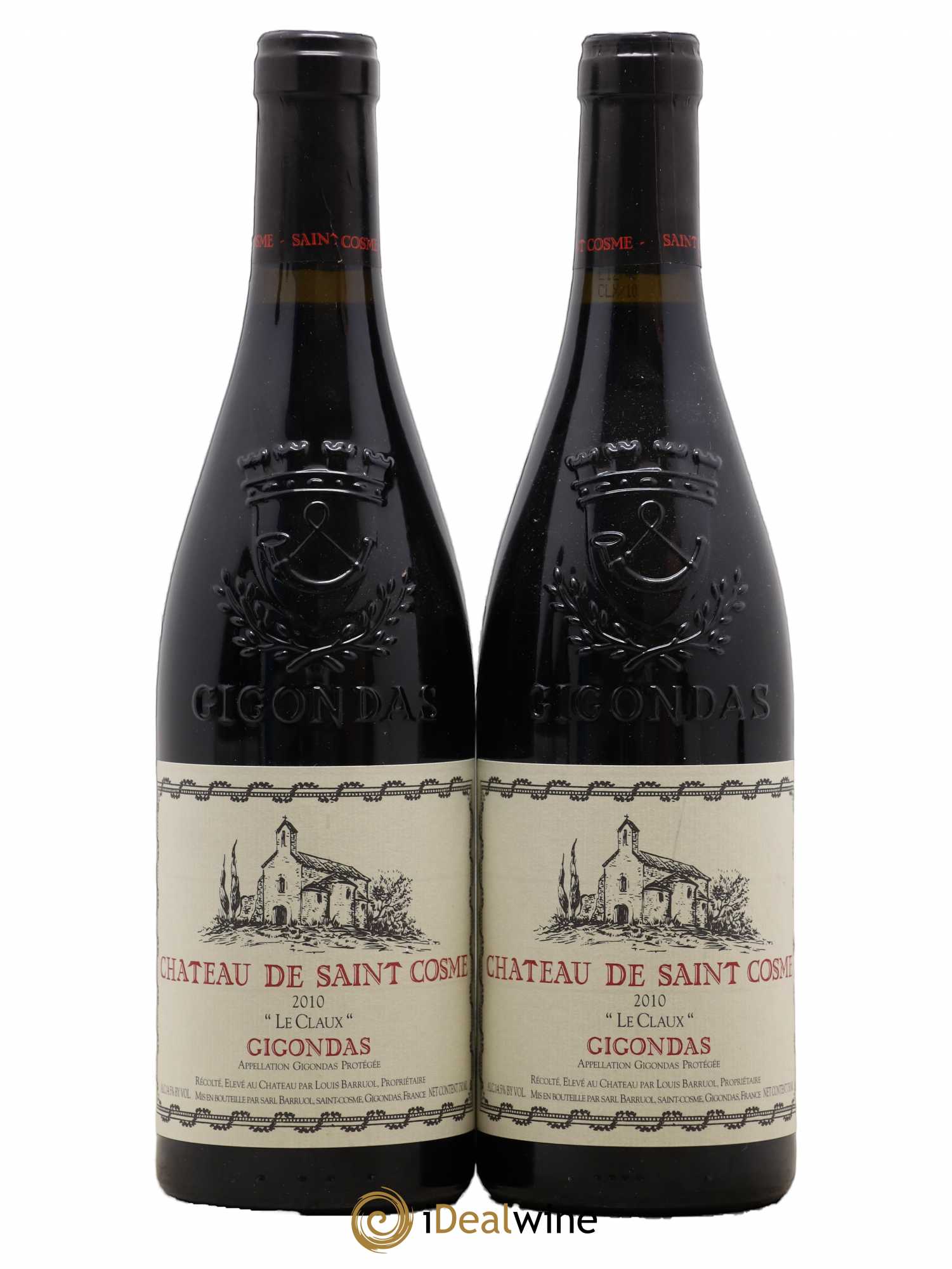 Gigondas Le Claux Saint Cosme 2010 - Lot de 2 bouteilles - 0
