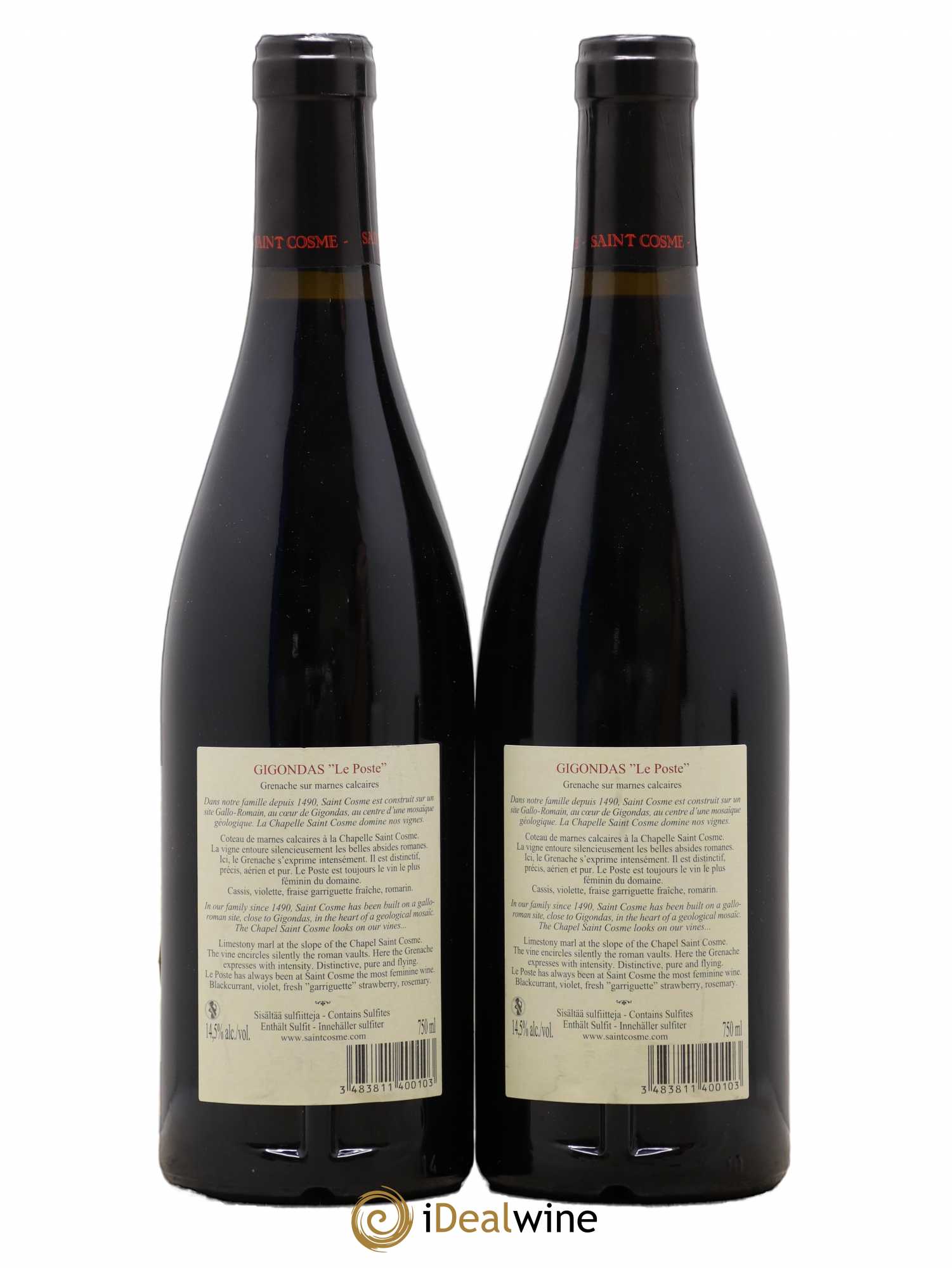 Gigondas Le Poste Saint Cosme 2010 - Lot de 2 bouteilles - 1