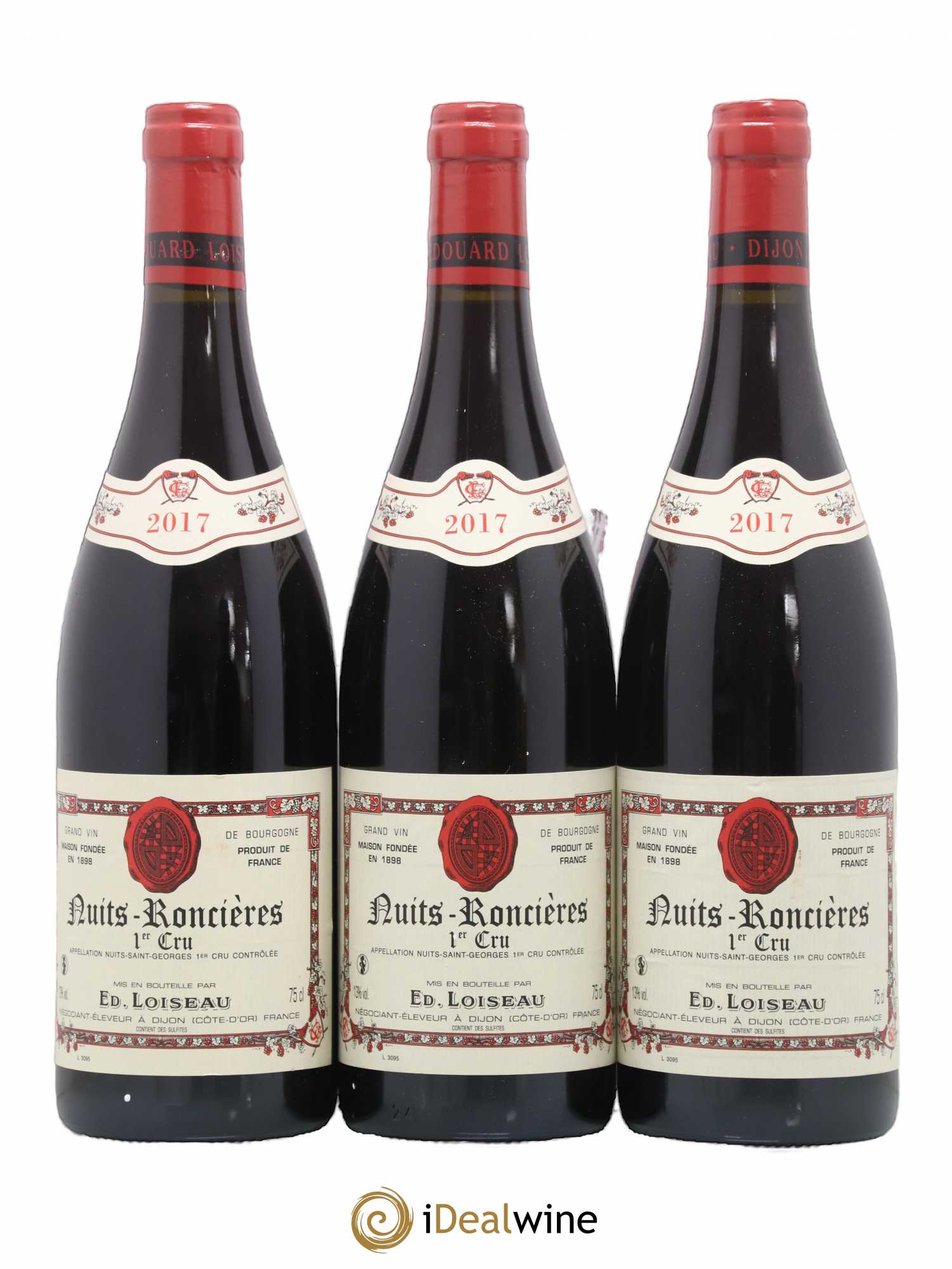 Nuits-Saint-Georges 1er Cru Les Roncières Maison Edouard Loiseau 2017 - Posten von 3 Flaschen - 0