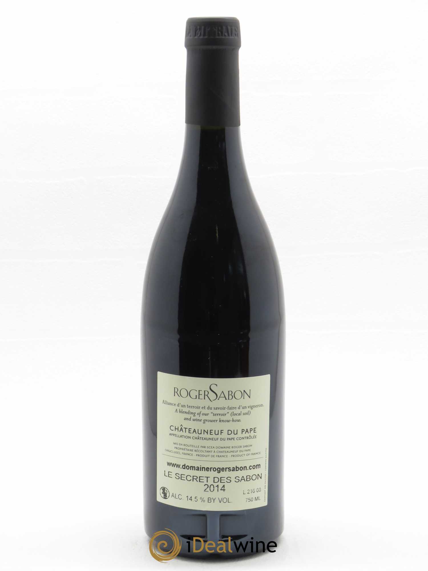 Châteauneuf-du-Pape Le Secret des Sabon Domaine Roger Sabon 2014 - Lot of 1 bottle - 1
