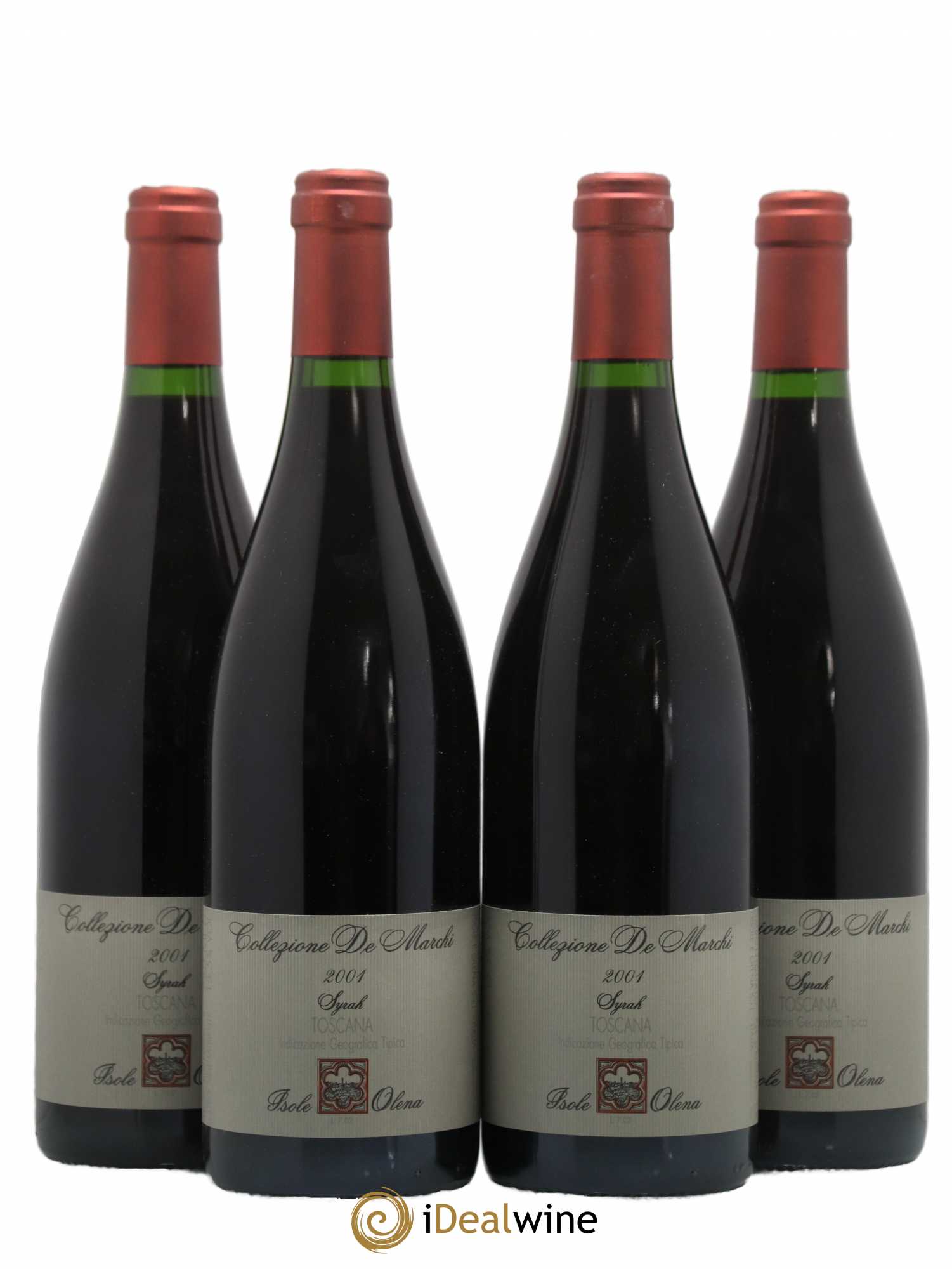 Toscana IGT Collezione De Marchi Syrah Isole e Olena (sans prix de réserve) 2001 - Posten von 4 Flaschen - 0