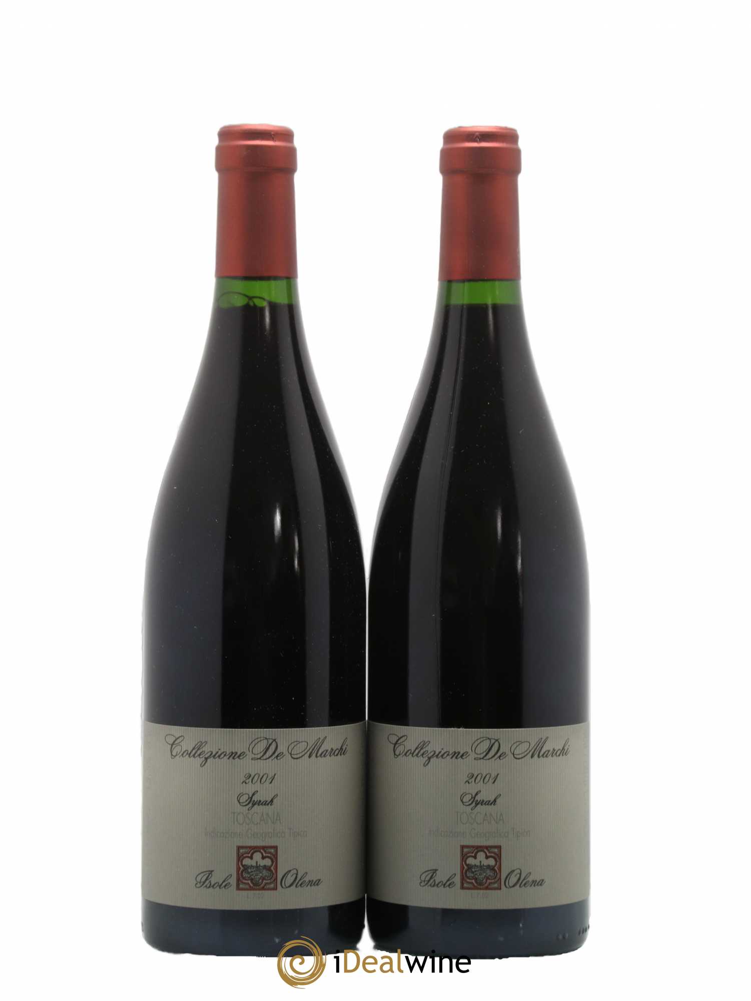 Toscana IGT Collezione De Marchi Syrah Isole e Olena 2001 - Posten von 2 Flaschen - 0