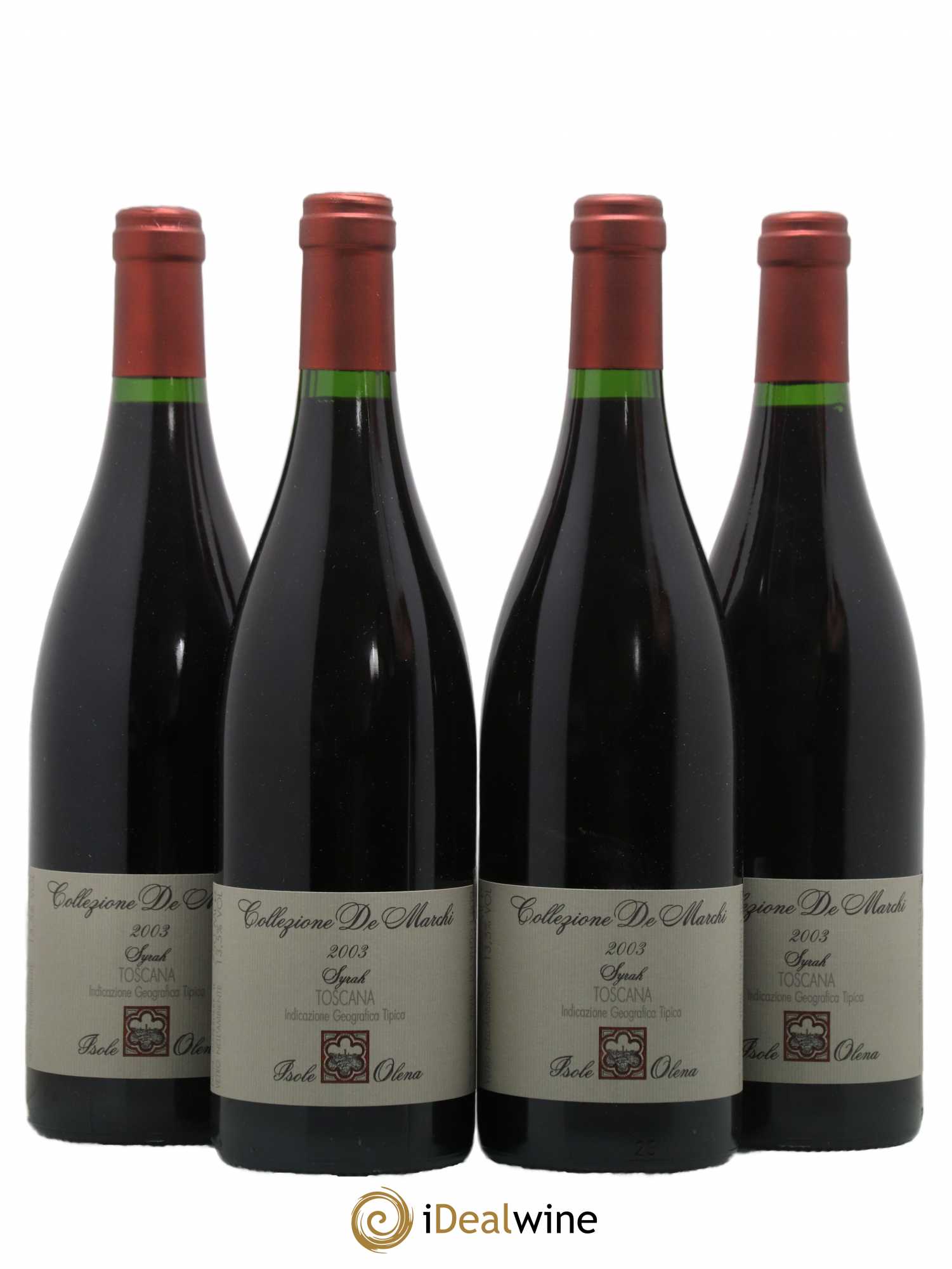Toscana IGT Collezione De Marchi Syrah Isole e Olena 2003 - Posten von 4 Flaschen - 0