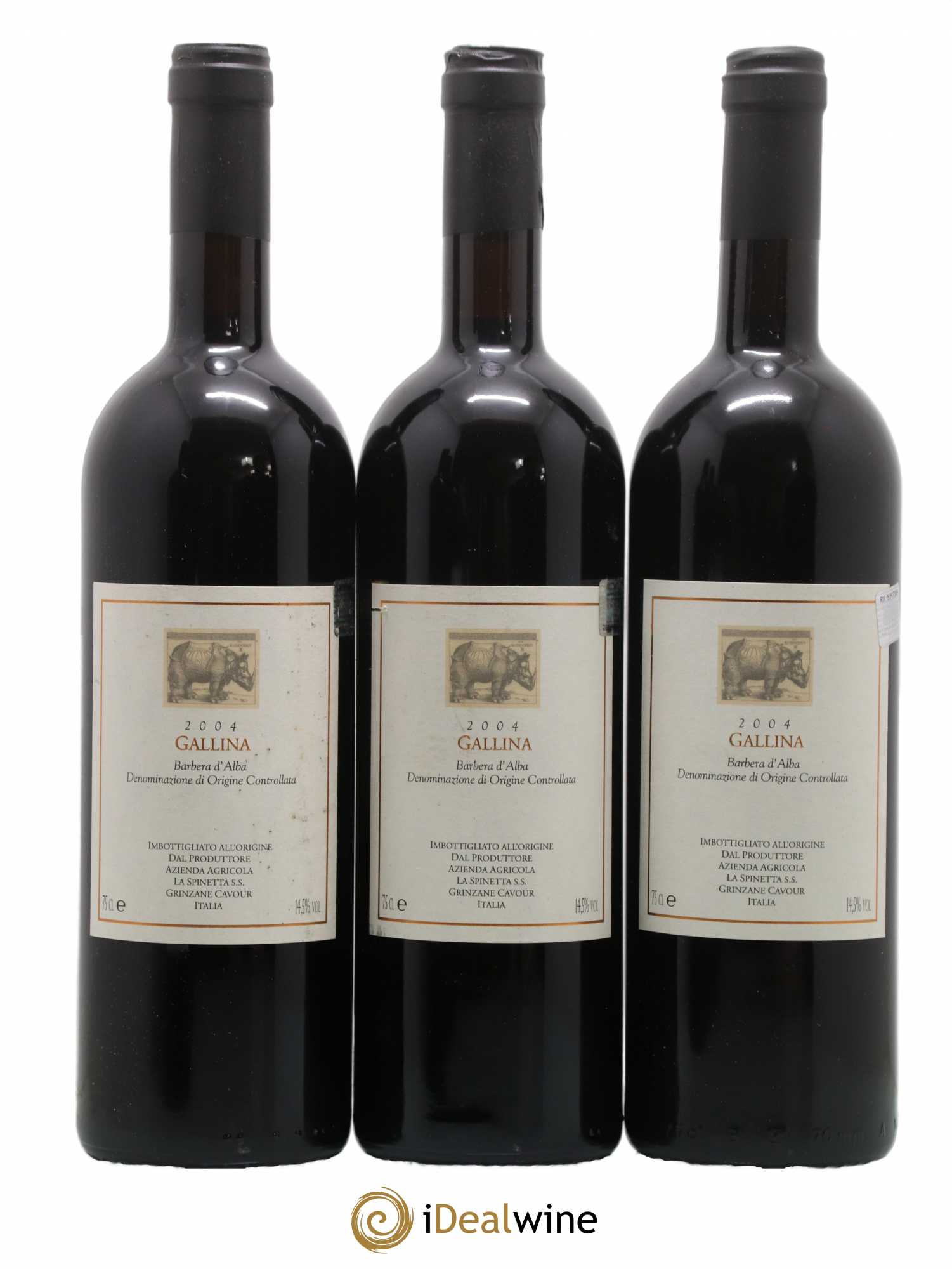 Barbera d'Alba DOC Gallina La Spinetta (sans prix de réserve) 2004 - Lotto di 3 bottiglie - 0
